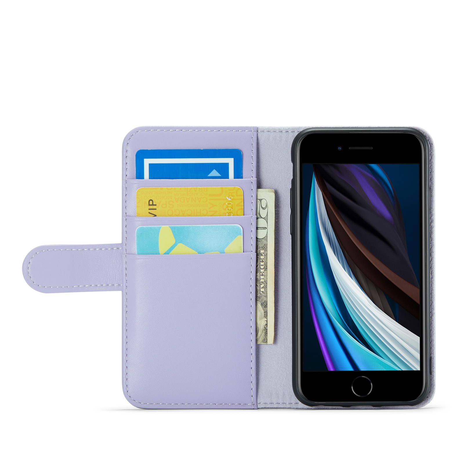 Étui en cuir veritable iPhone 7, Violet