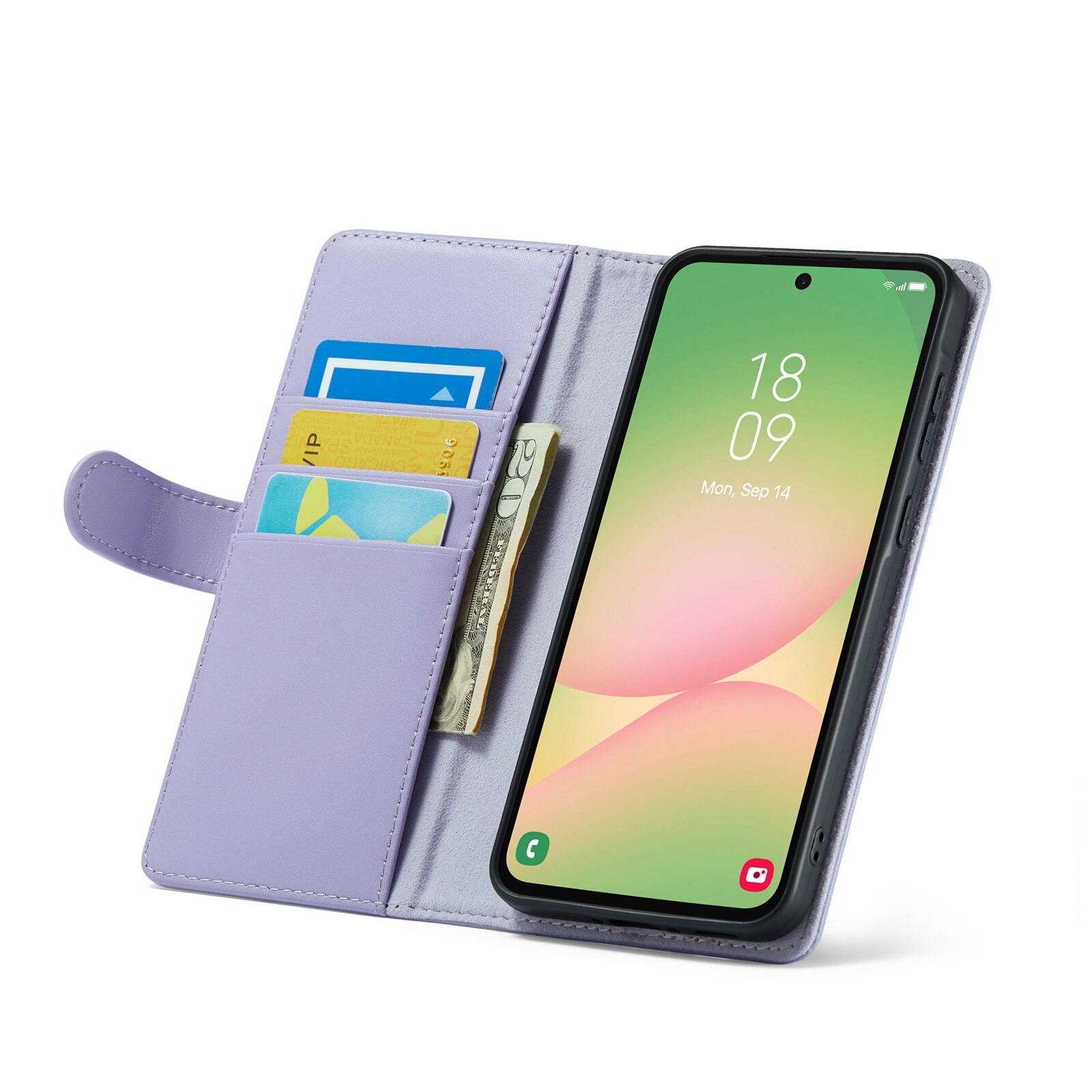 Étui en cuir veritable Samsung Galaxy A56, Violet
