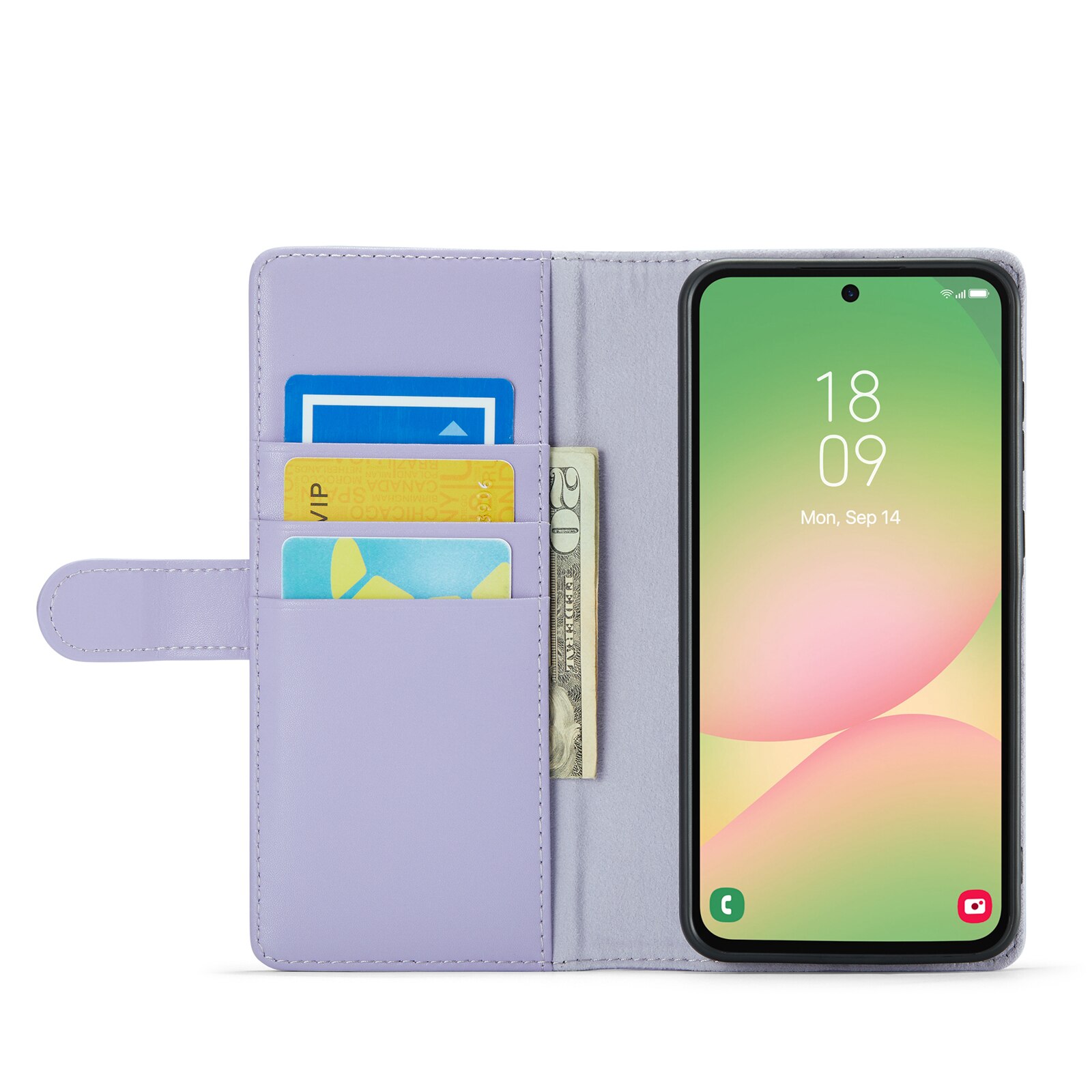 Étui en cuir veritable Samsung Galaxy A56, Violet