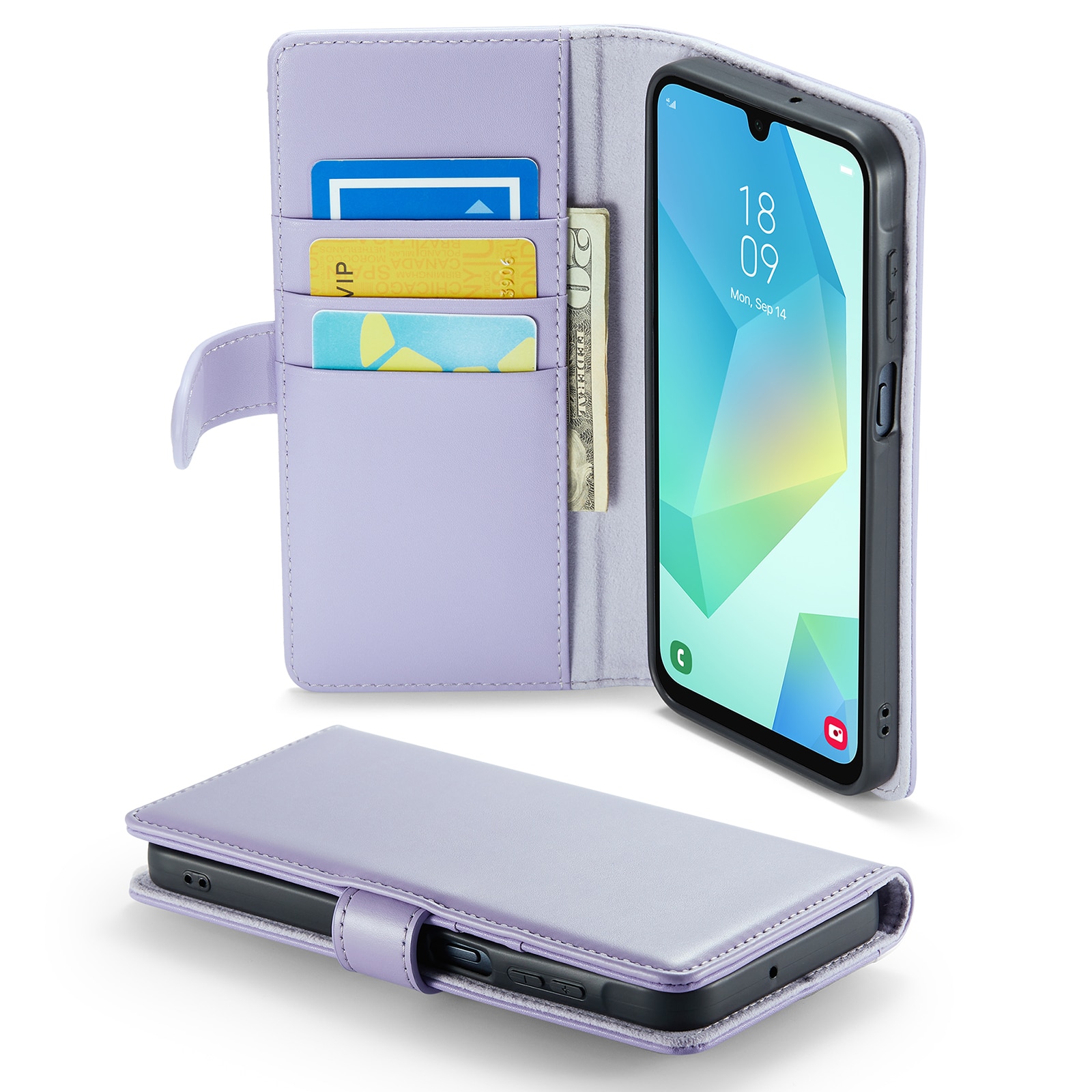 Étui en cuir veritable Samsung Galaxy A16, Violet