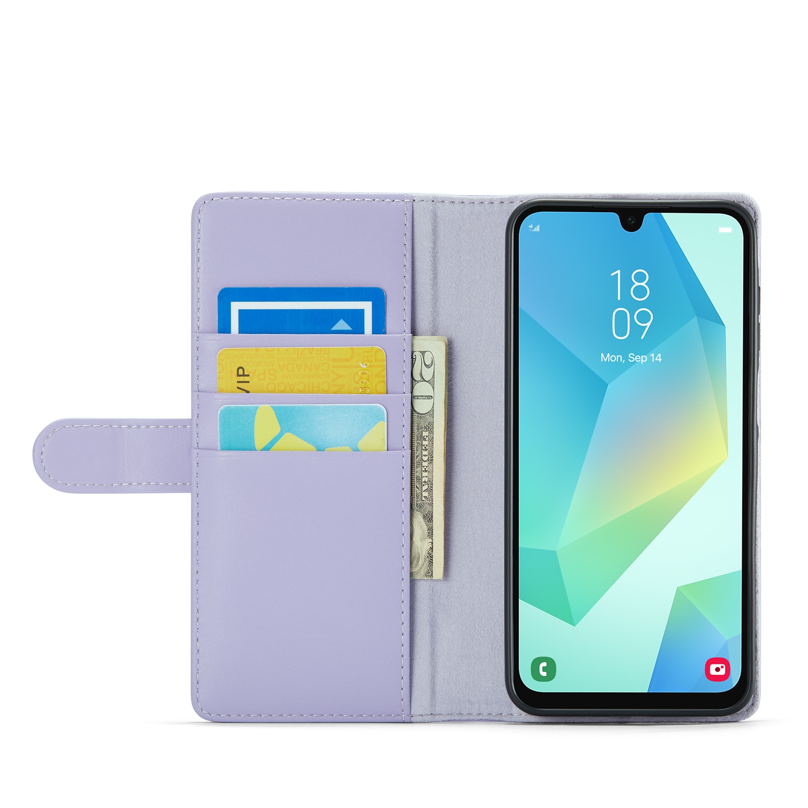 Étui en cuir veritable Samsung Galaxy A16, Violet