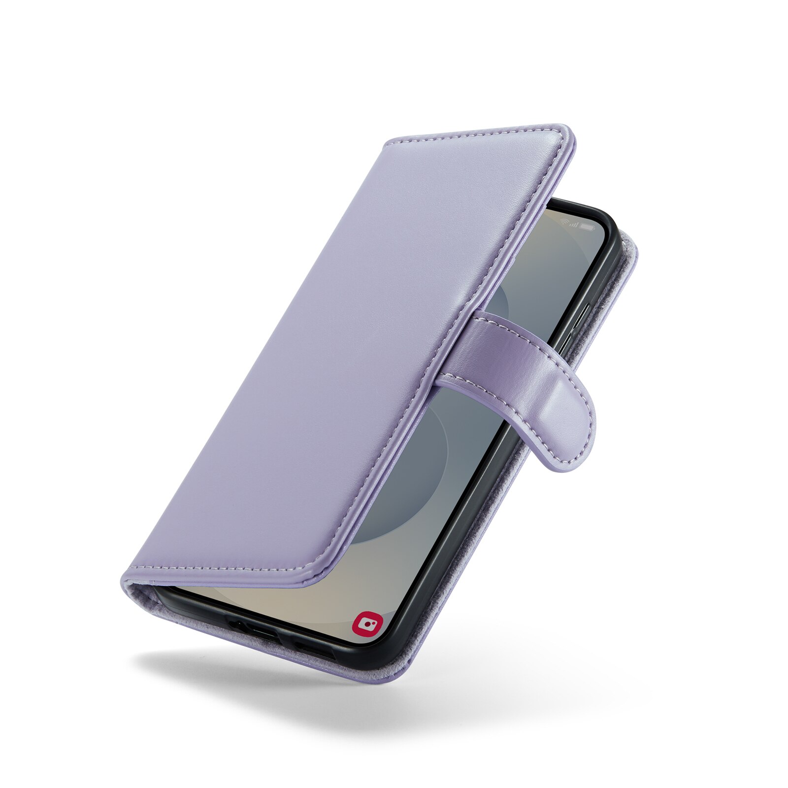 Étui en cuir veritable Samsung Galaxy S25, Violet