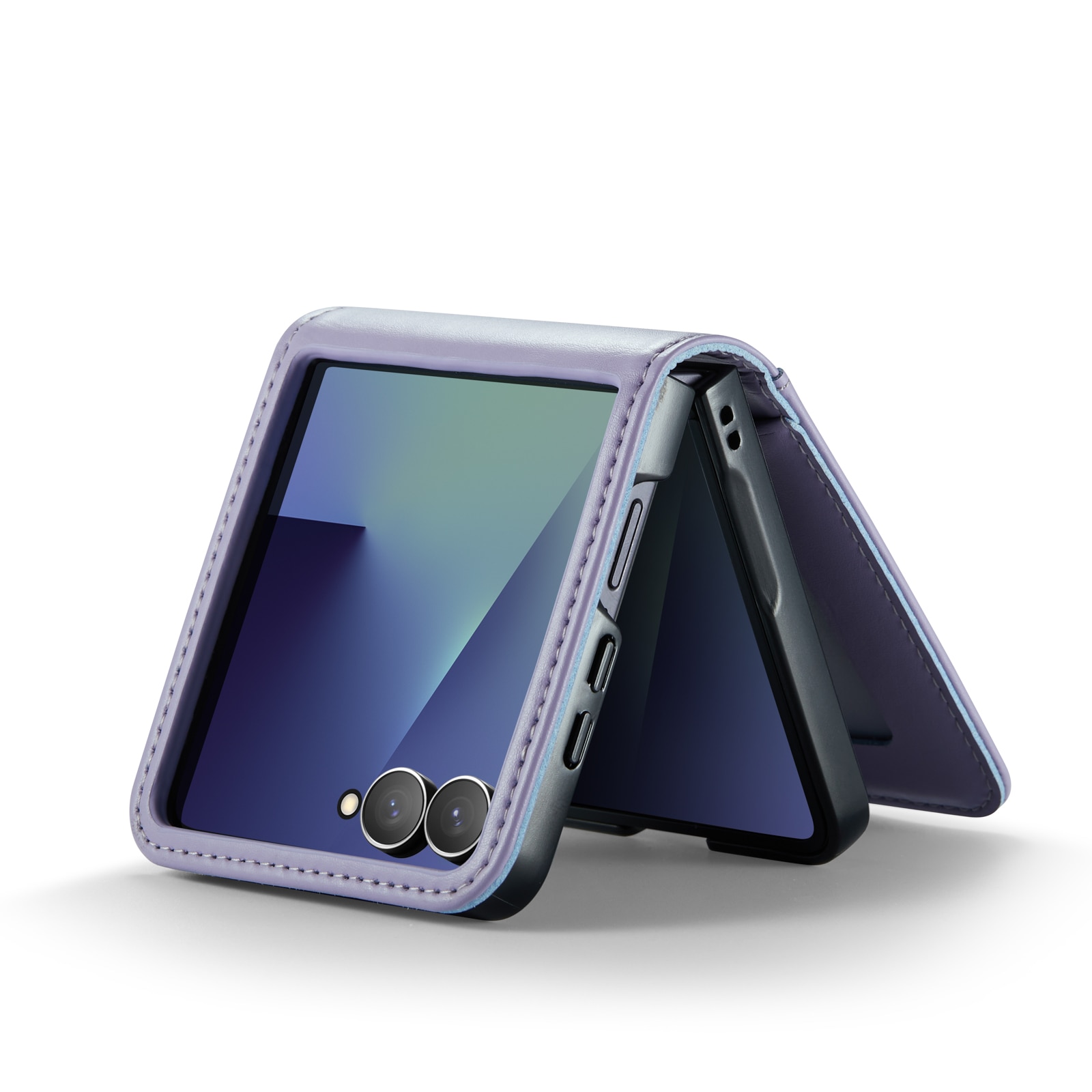 Étui en cuir veritable Samsung Galaxy Z Flip 7, Violet