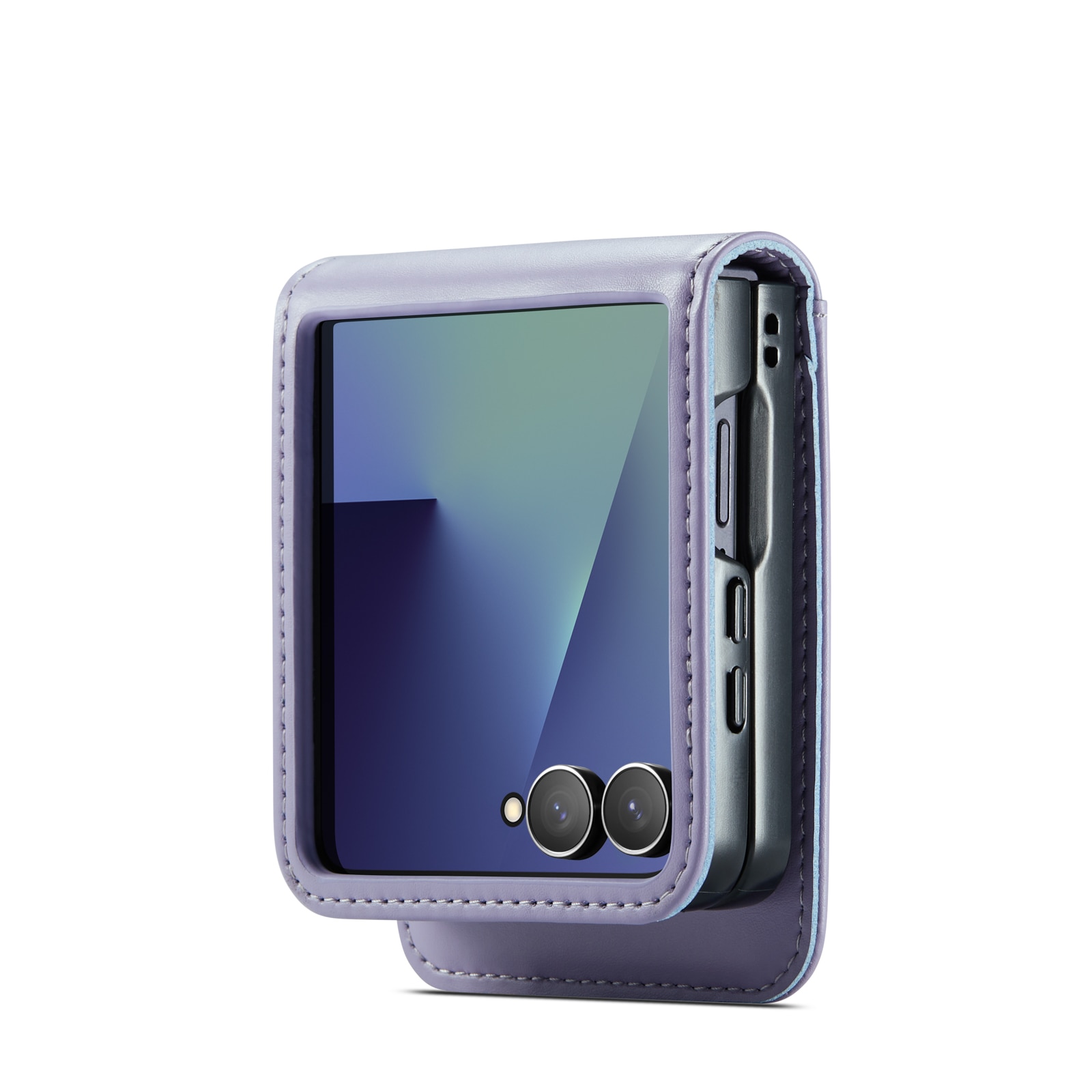 Étui en cuir veritable Samsung Galaxy Z Flip 7, Violet