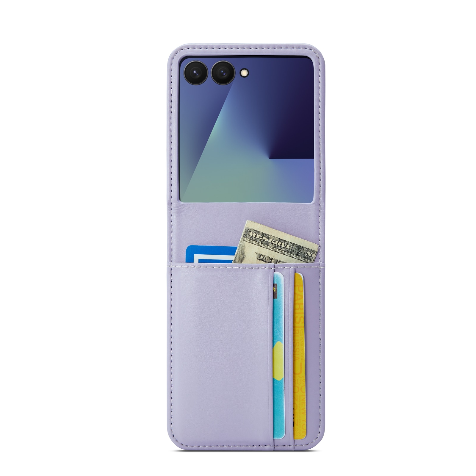 Étui en cuir veritable Samsung Galaxy Z Flip 7, Violet