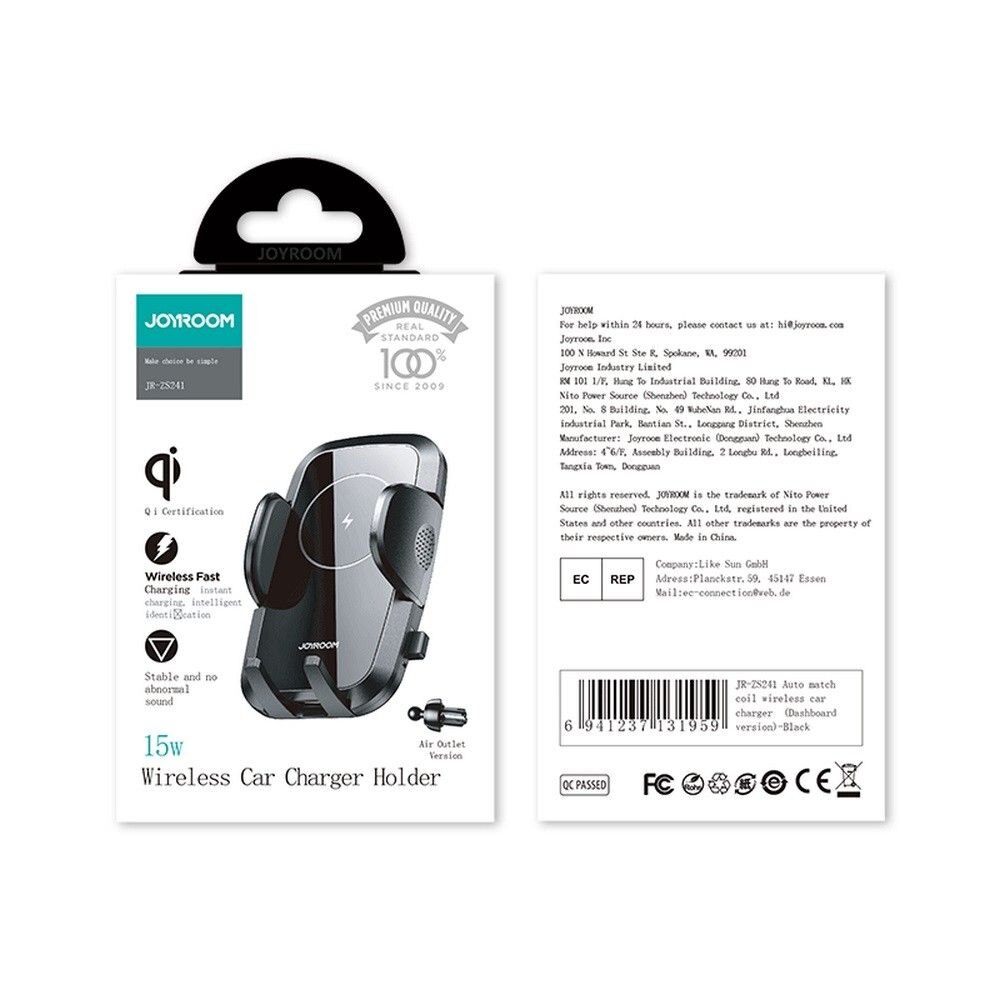 Chargeur de voiture sans fil JR-ZS241 Noir