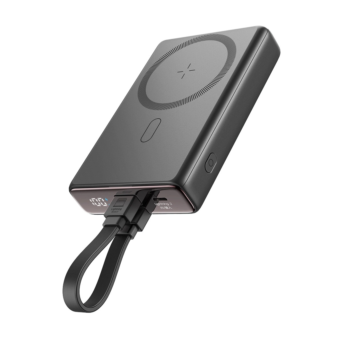 Powerbank avec MagSafe 10000 mAh USB-C + Lightning, noir