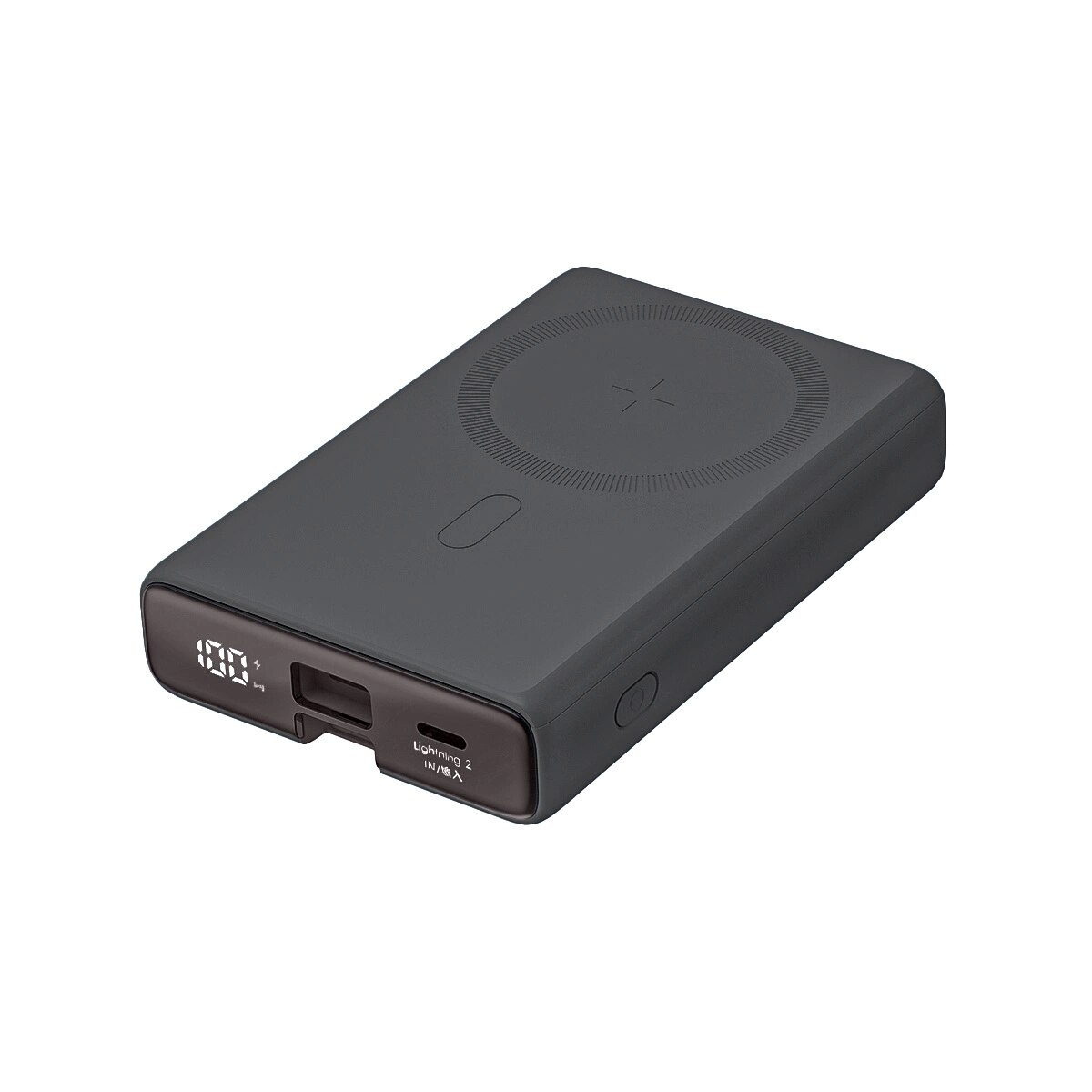 Powerbank avec MagSafe 10000 mAh USB-C + Lightning, noir