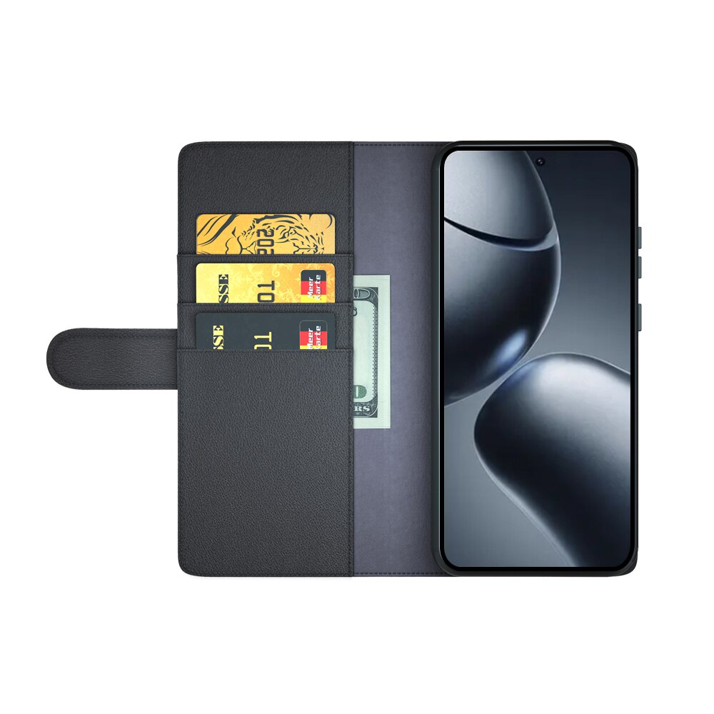Étui en cuir veritable Xiaomi 15T, Noir
