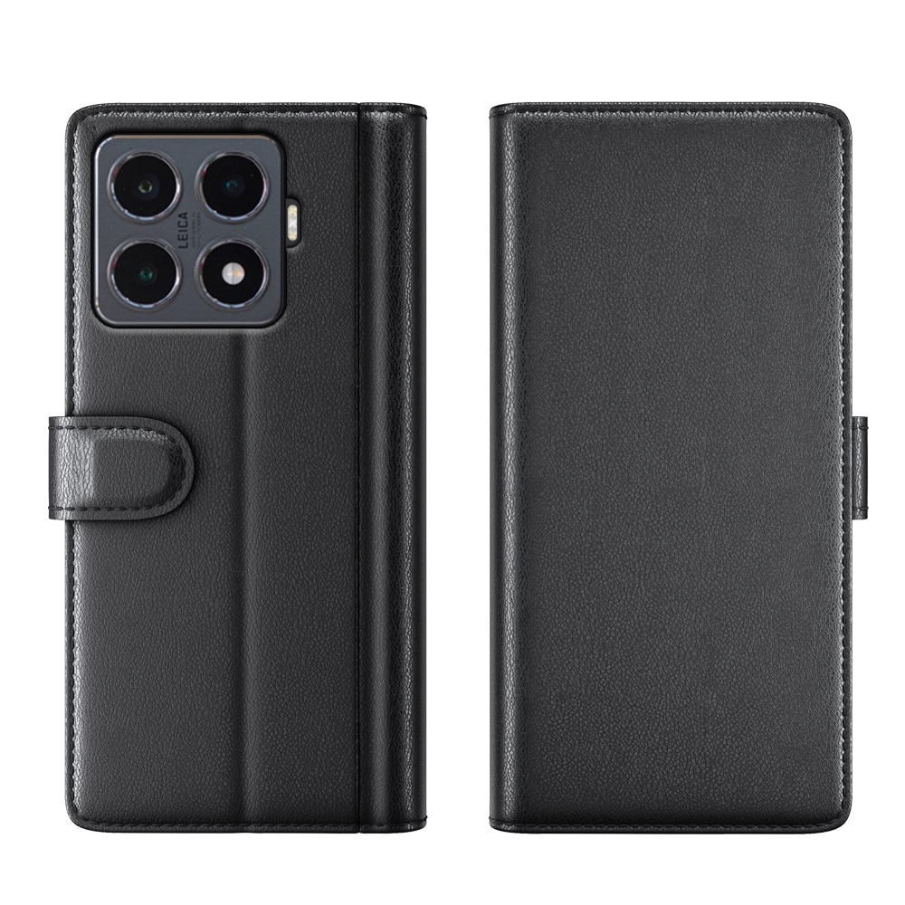 Étui en cuir veritable Xiaomi 15T, Noir