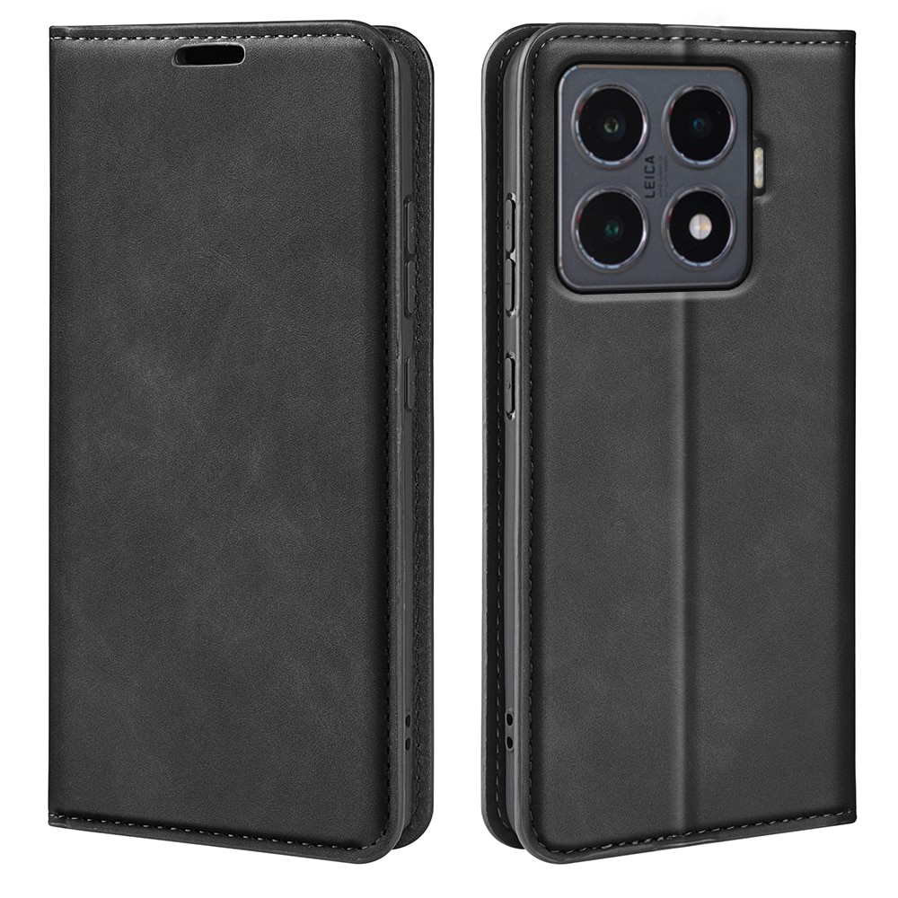 Coque portefeuille mince Xiaomi 15T, Noir