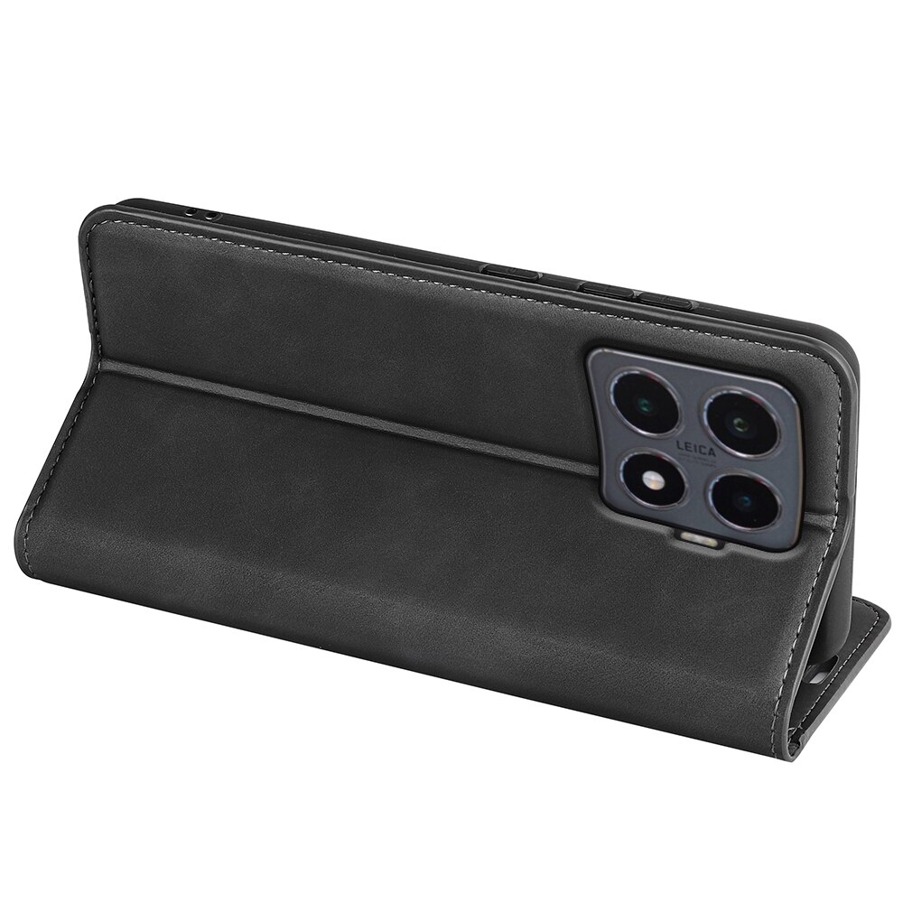 Coque portefeuille mince Xiaomi 15T, Noir
