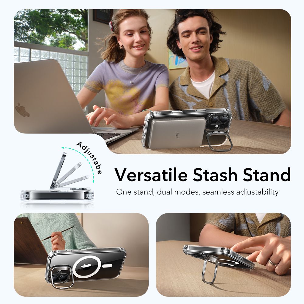 Classic Kickstand Halolock MagSafe iPhone 17, Transparent