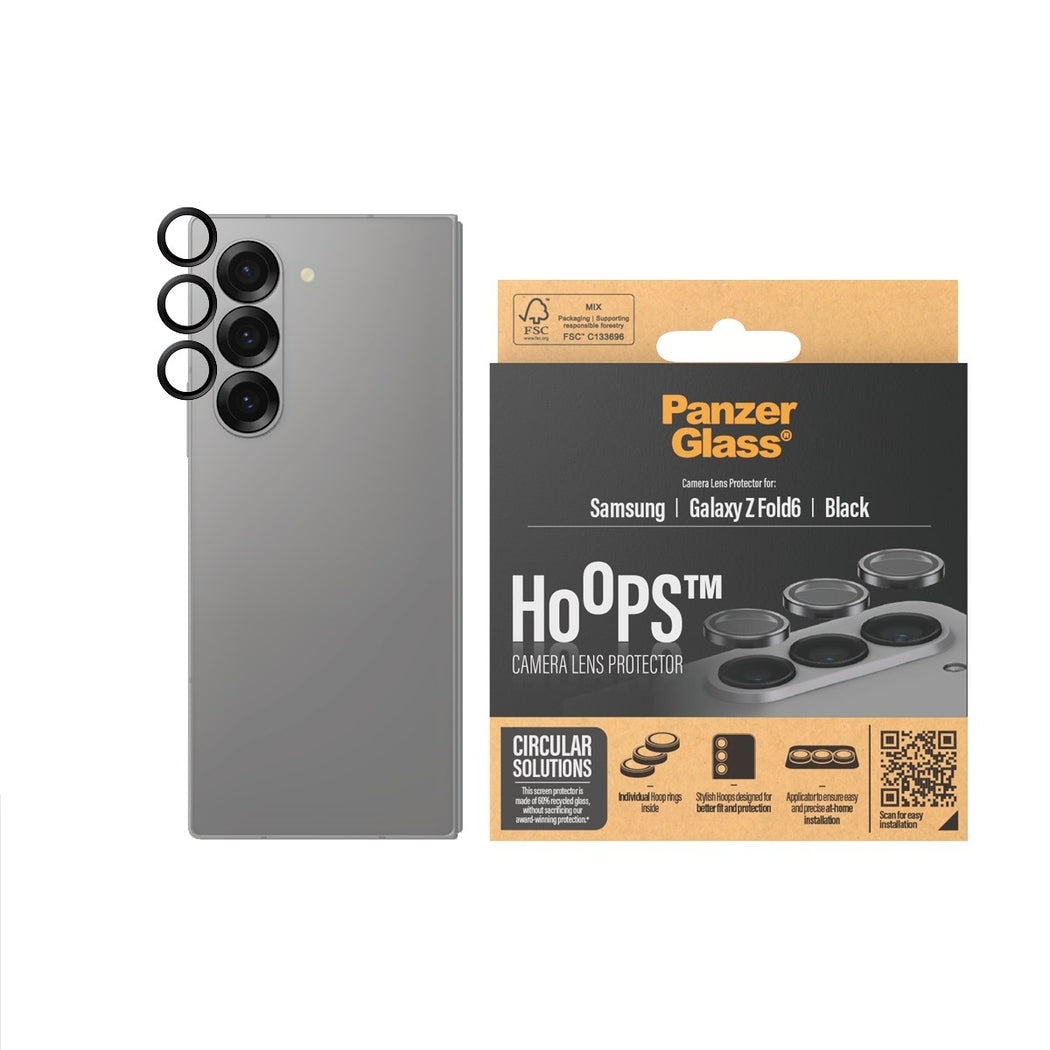 Samsung Galaxy Z Fold 6 Hoops Camera Lens Protector, Noir