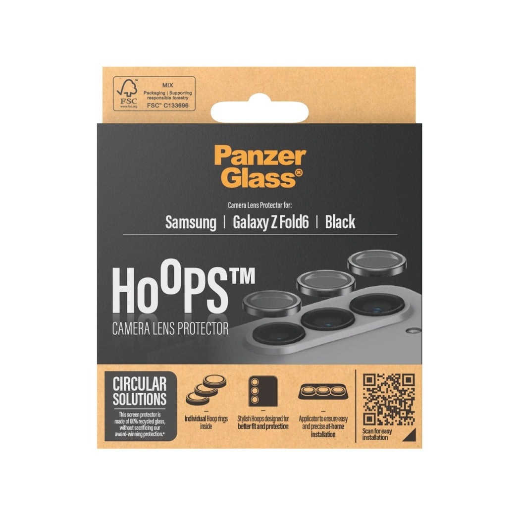 Samsung Galaxy Z Fold 6 Hoops Camera Lens Protector, Noir