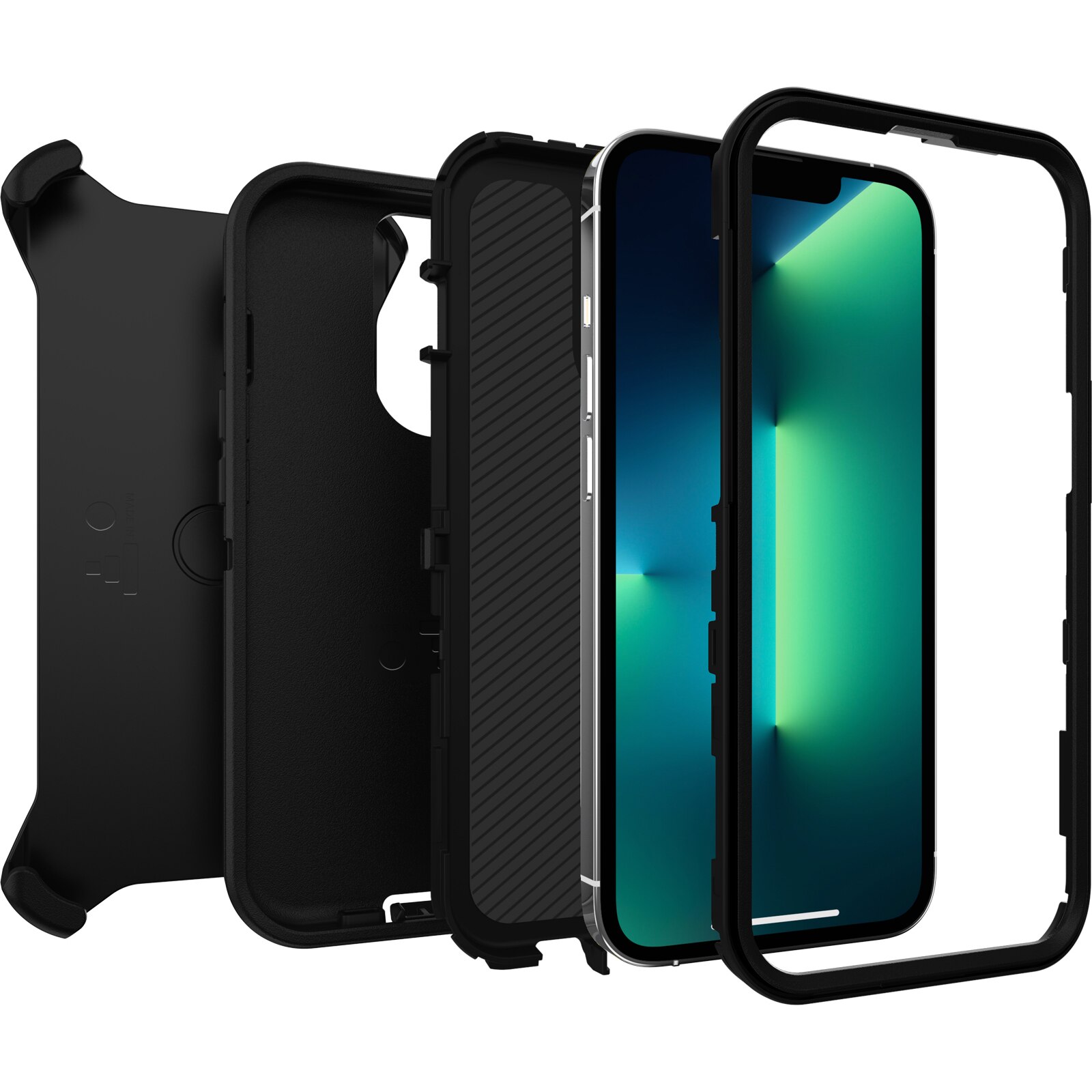 Coque Defender iPhone 13 Pro, Noir