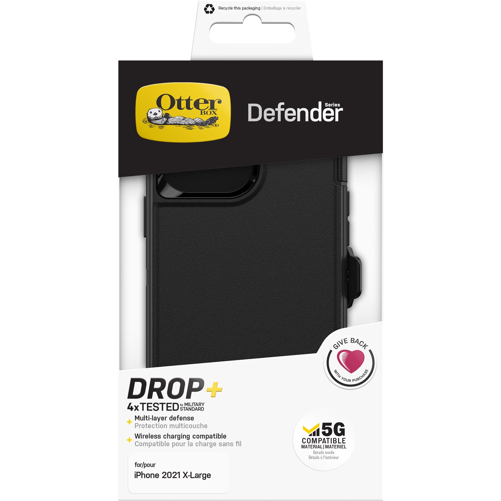 Coque Defender Apple iPhone 13 Pro Max, Noir