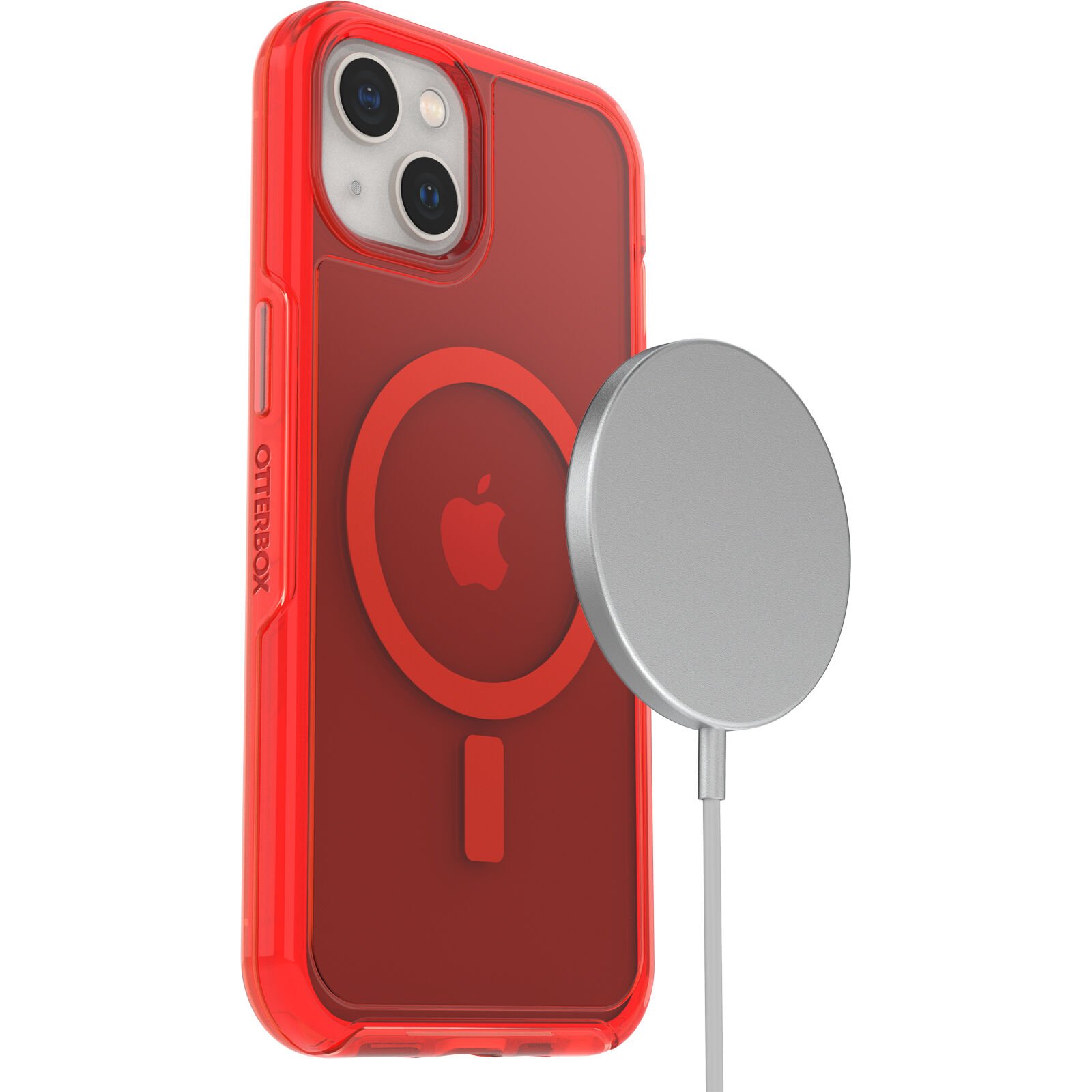 Coque Symmetry Plus MagSafe iPhone 13, Rouge