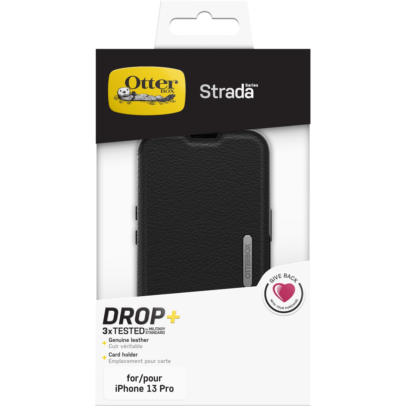 Coque Strada iPhone 13 Pro Black