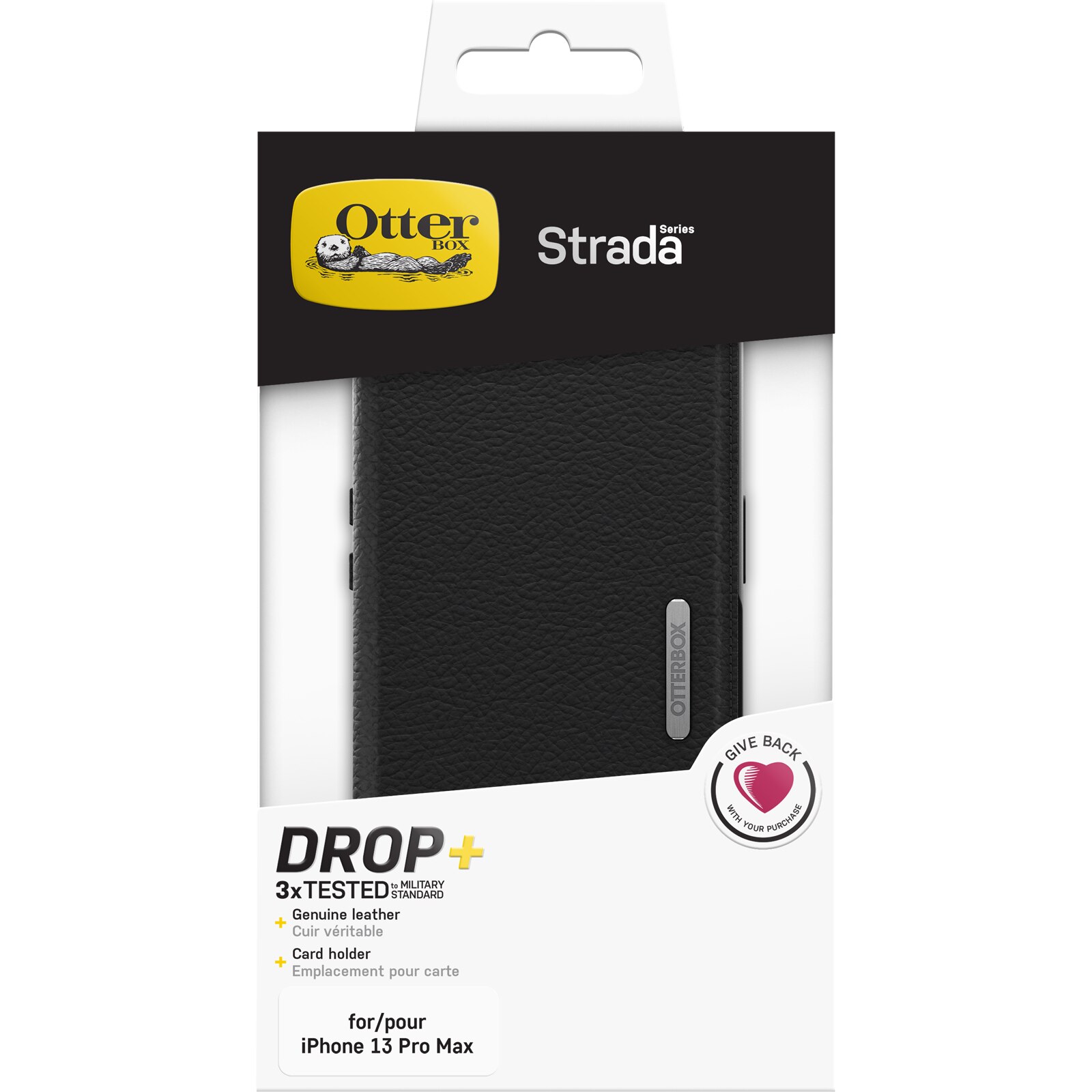 Coque Strada iPhone 13 Pro Black