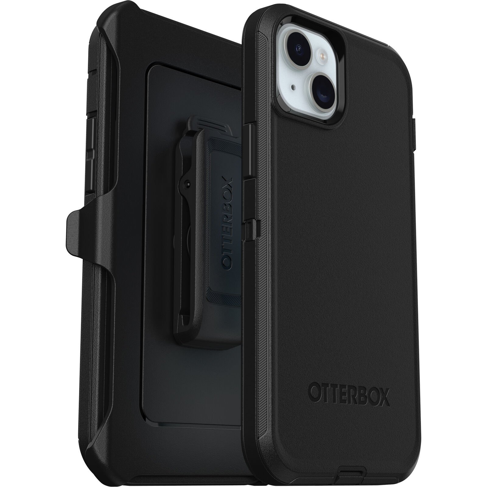 Coque Defender iPhone 15 Plus, noir