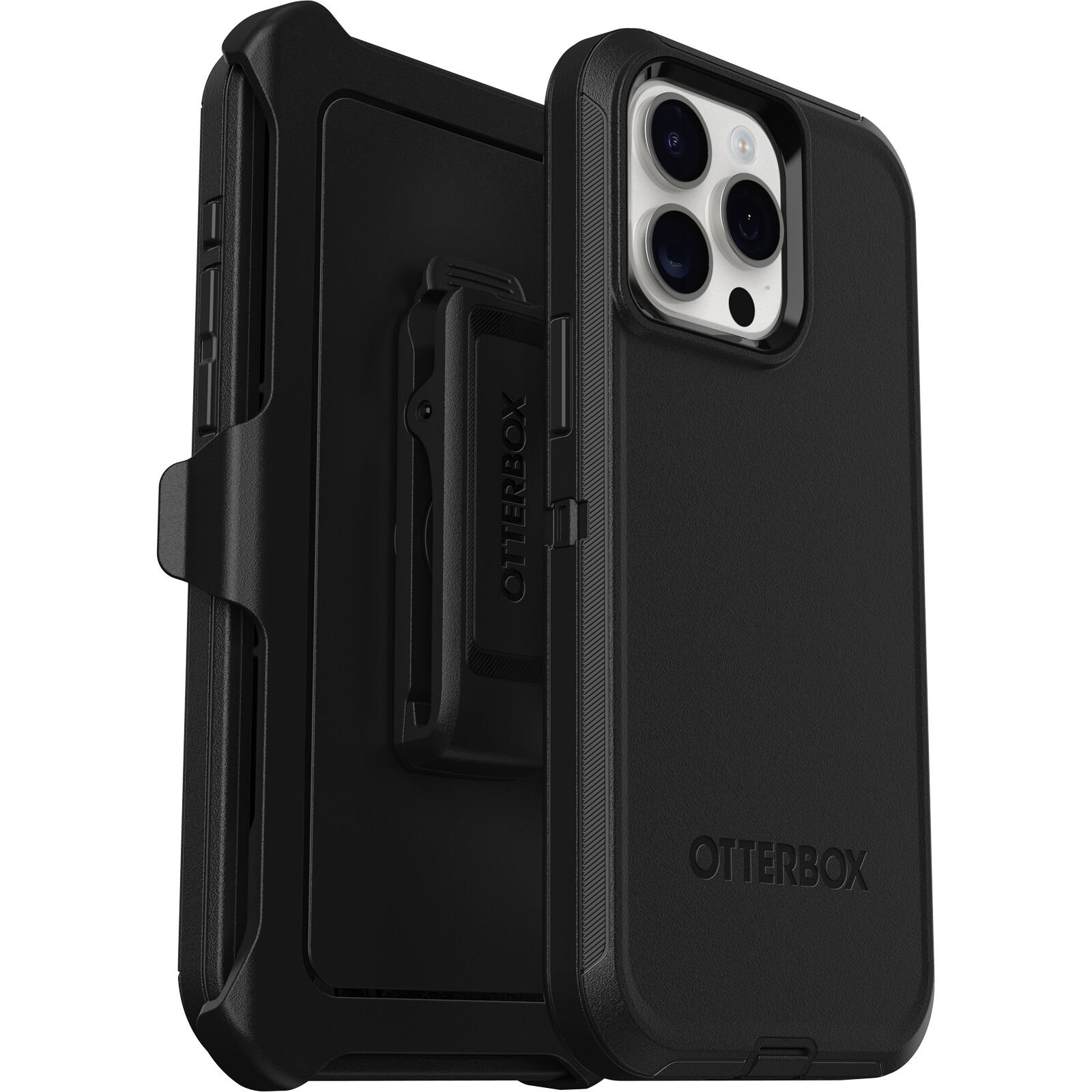 Coque Defender iPhone 15 Pro Max, noir