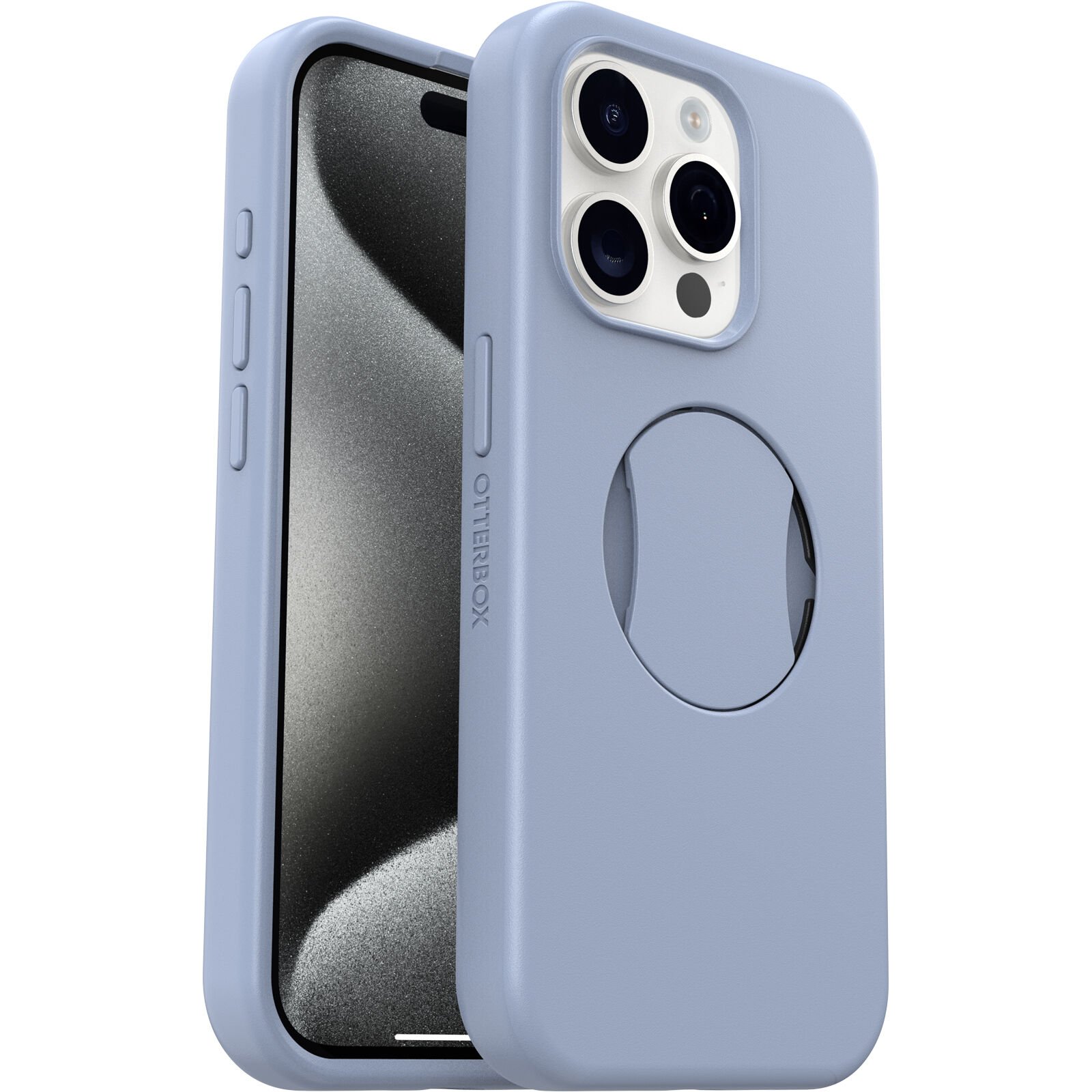 Coque OtterGrip Symmetry iPhone 15 Pro, bleu