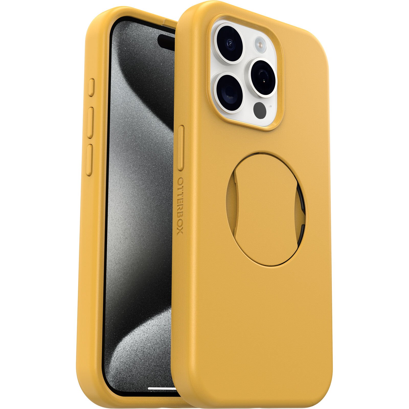 Coque OtterGrip Symmetry iPhone 15 Pro, jaune