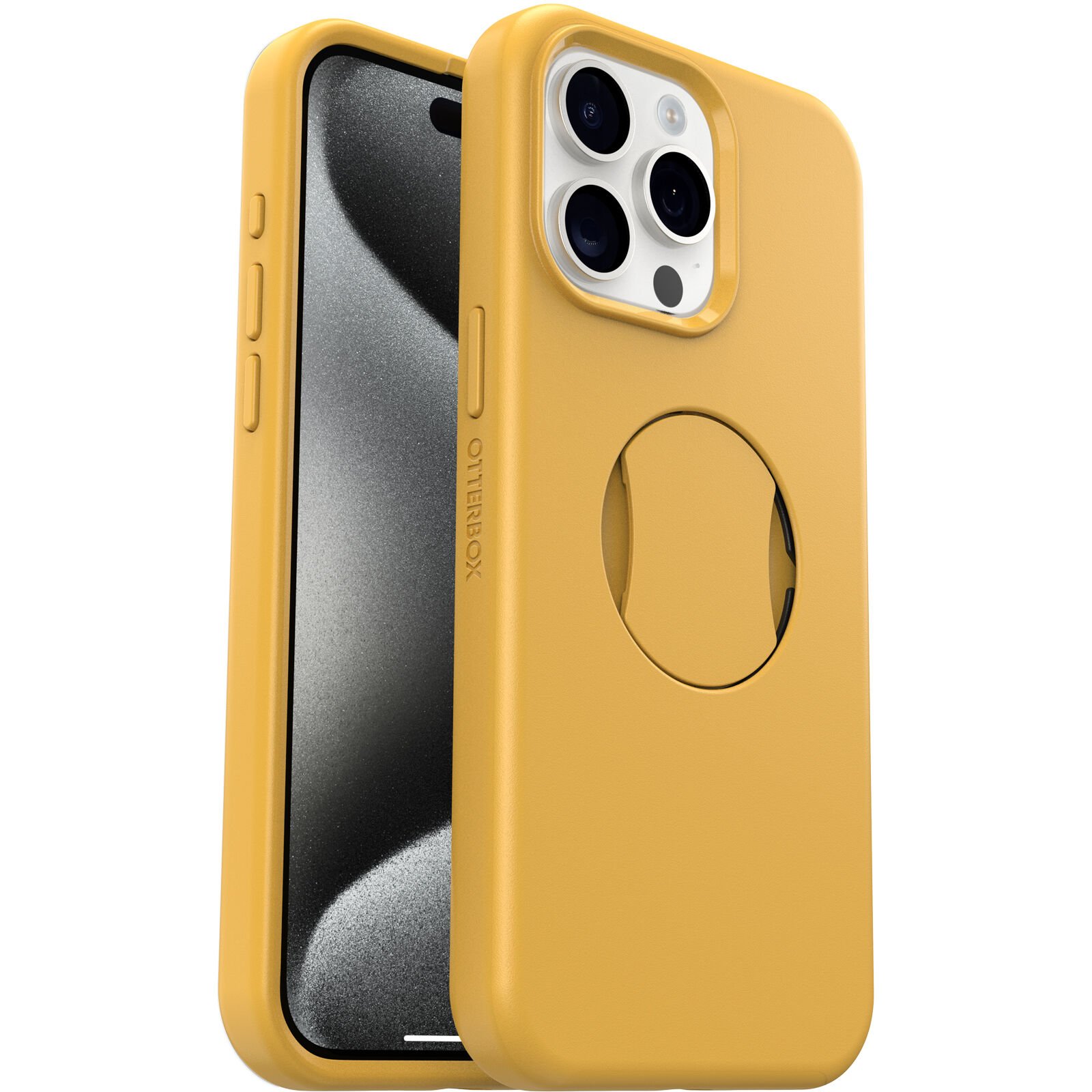 Coque OtterGrip Symmetry iPhone 15 Pro Max, jaune