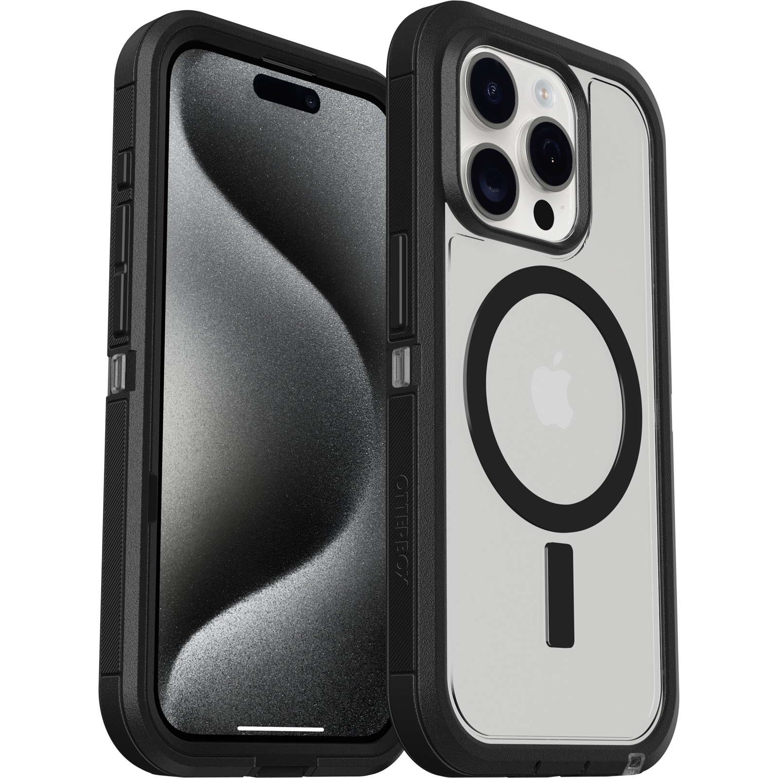 Coque Defender XT iPhone 15 Pro, Clear/Black