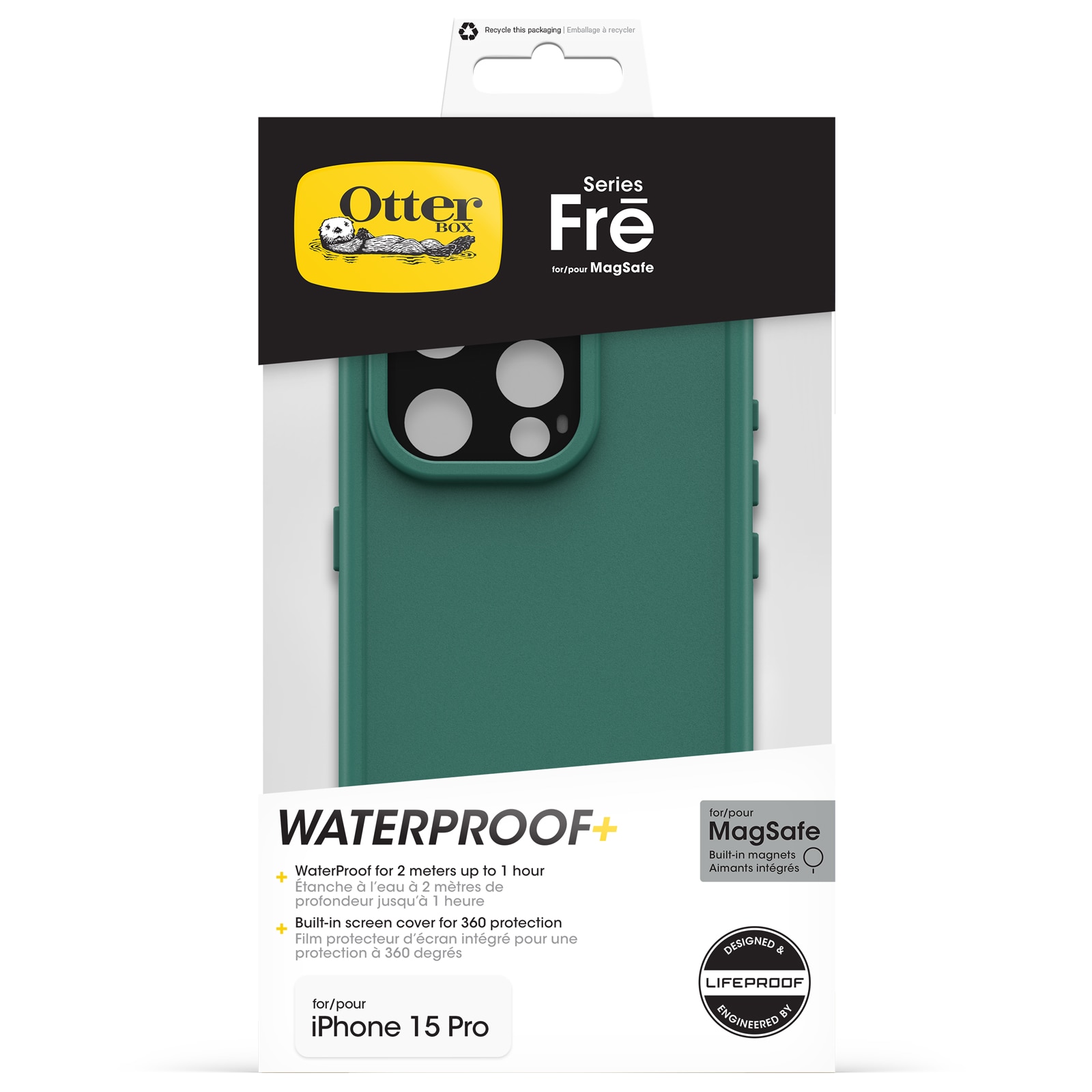 FRE MagSafe Coque iPhone 15 Pro Vert