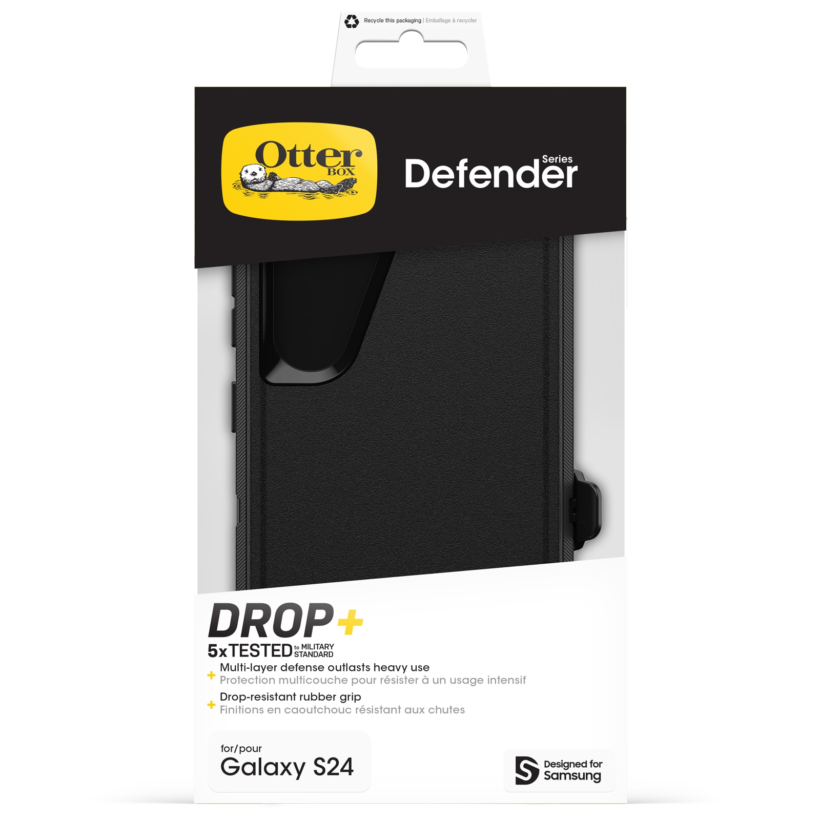 Coque Defender Samsung Galaxy S24, noir