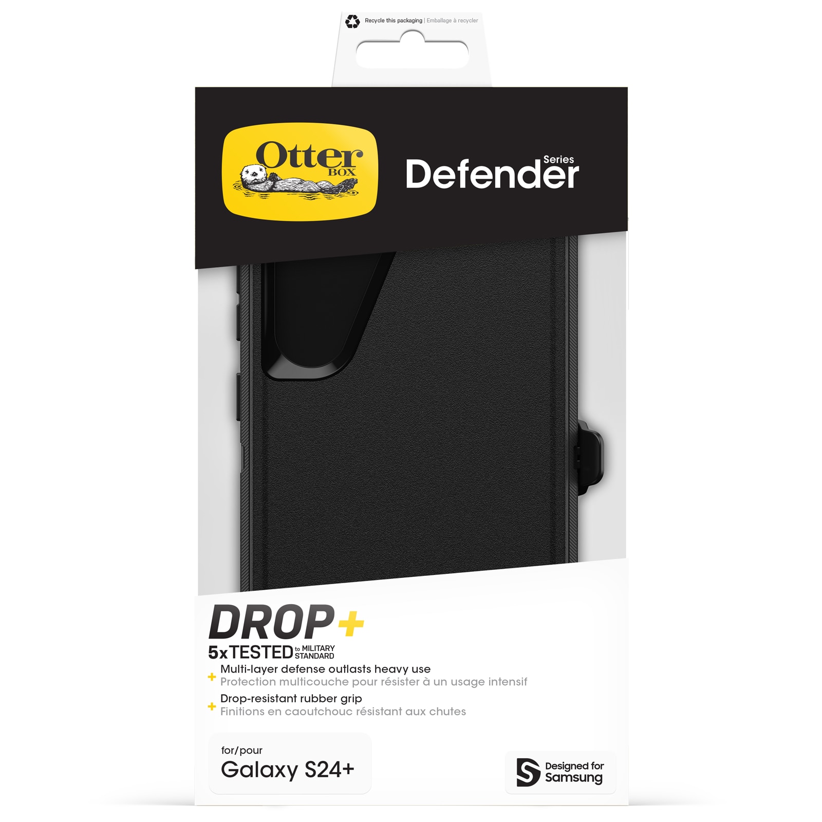 Coque Defender Samsung Galaxy S24 Plus, noir