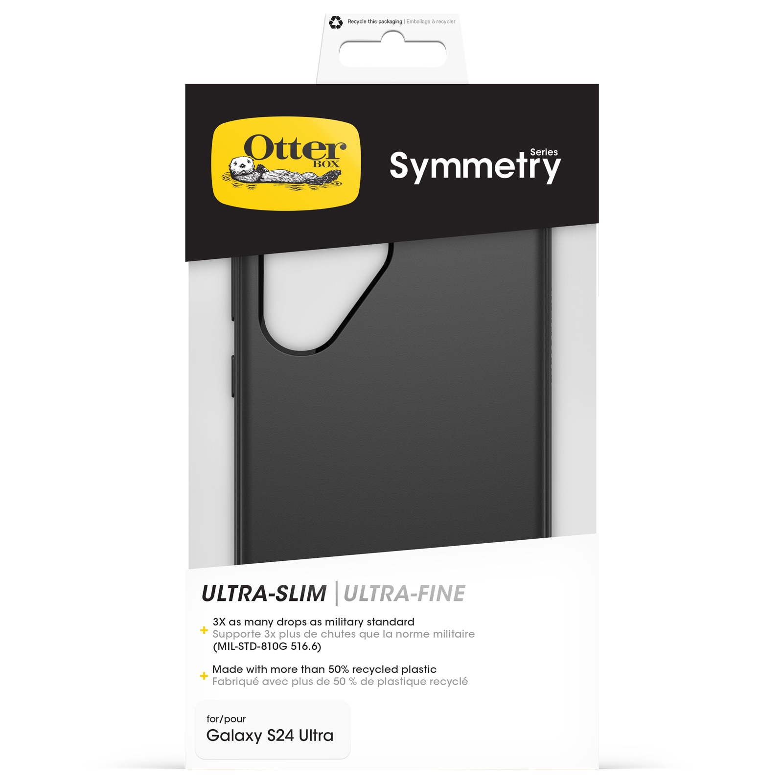 Coque Symmetry Samsung Galaxy S24 Ultra, noir