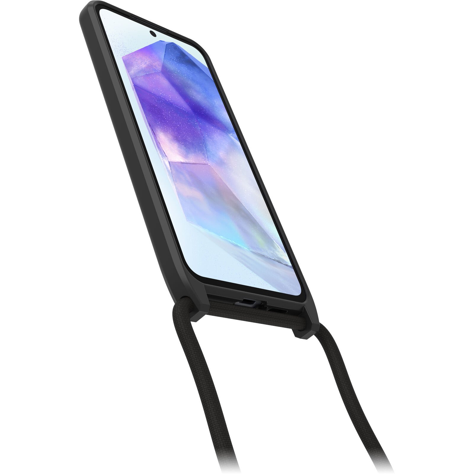 Coque React Necklace Samsung Galaxy A55, noir