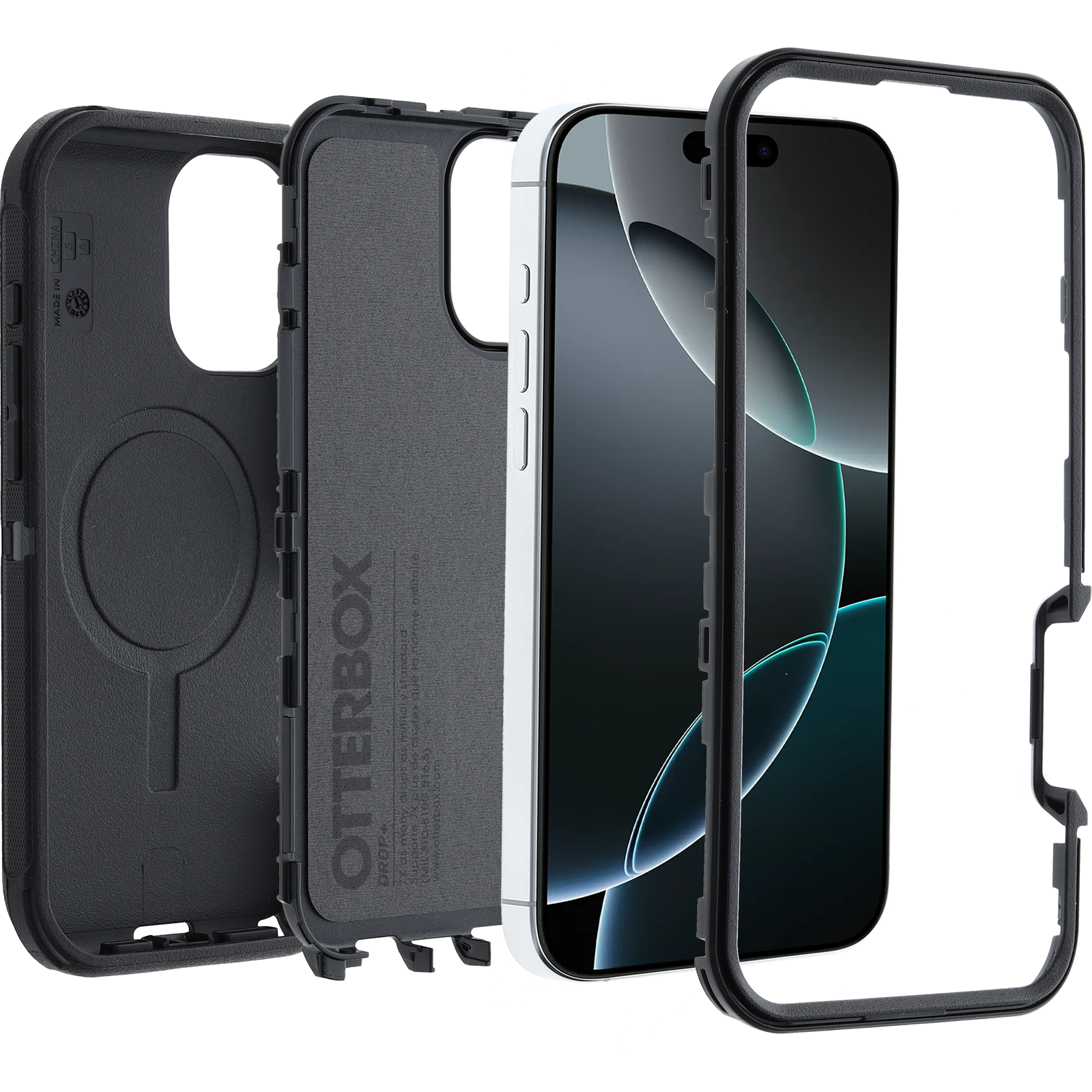 Coque MagSafe Defender iPhone 16 Pro Max, noir