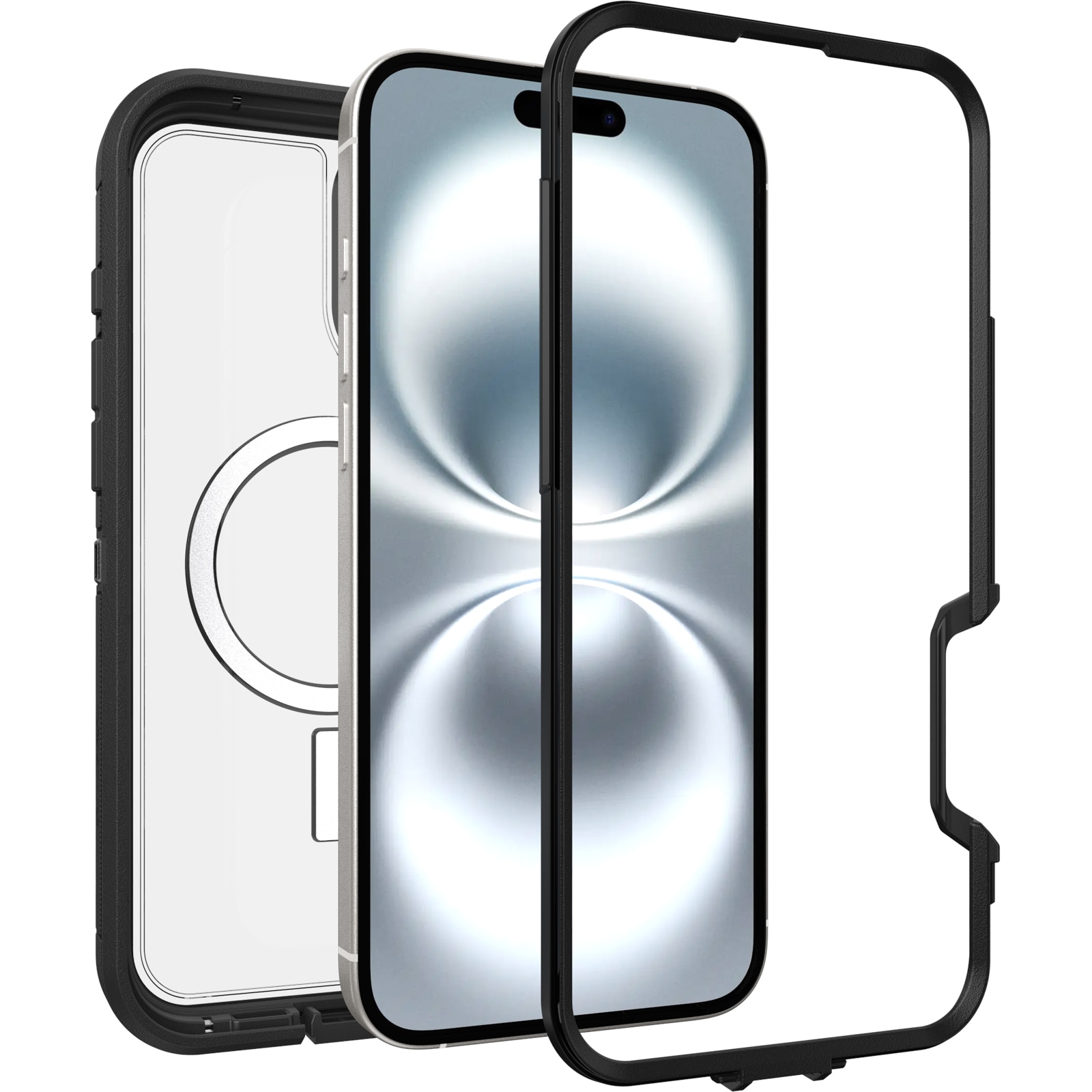Coque Defender XT iPhone 16 Plus, Clear/Black
