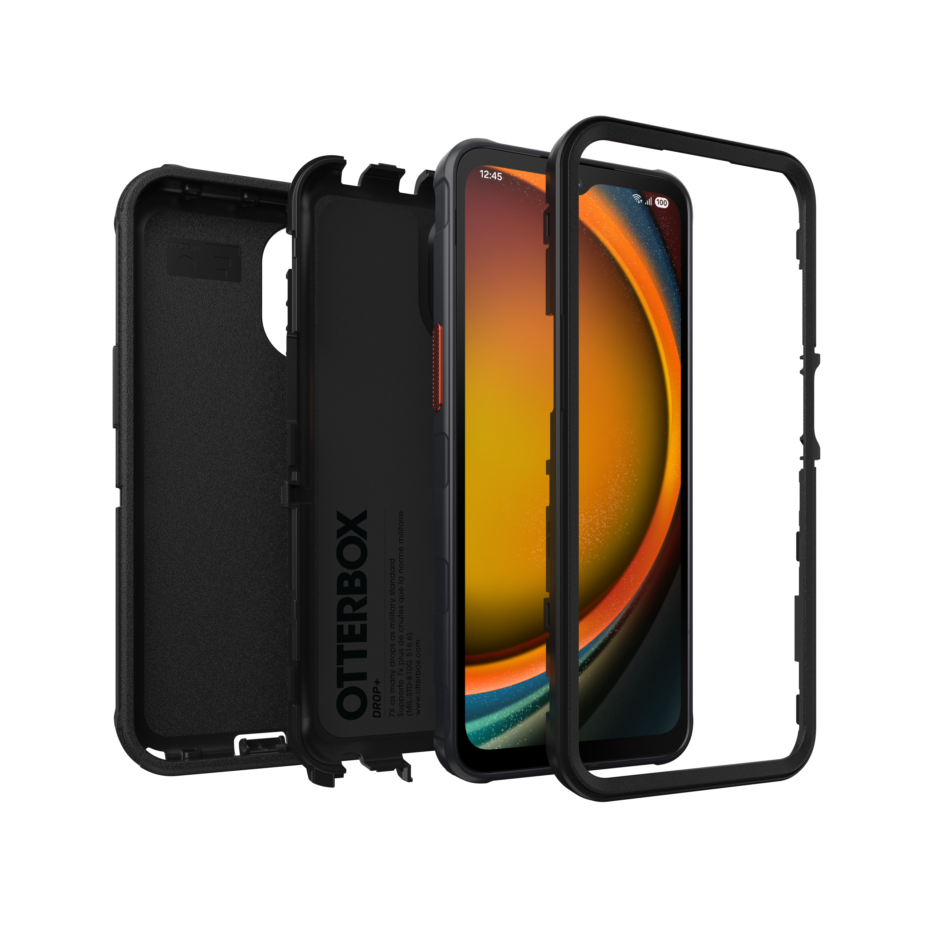 Coque Defender Samsung Galaxy Xcover 7 Pro, Noir