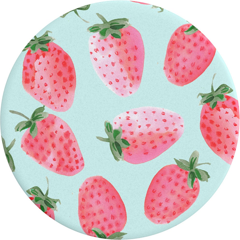 PopGrip Support et Grip pour Smartphone, Strawberry Rain