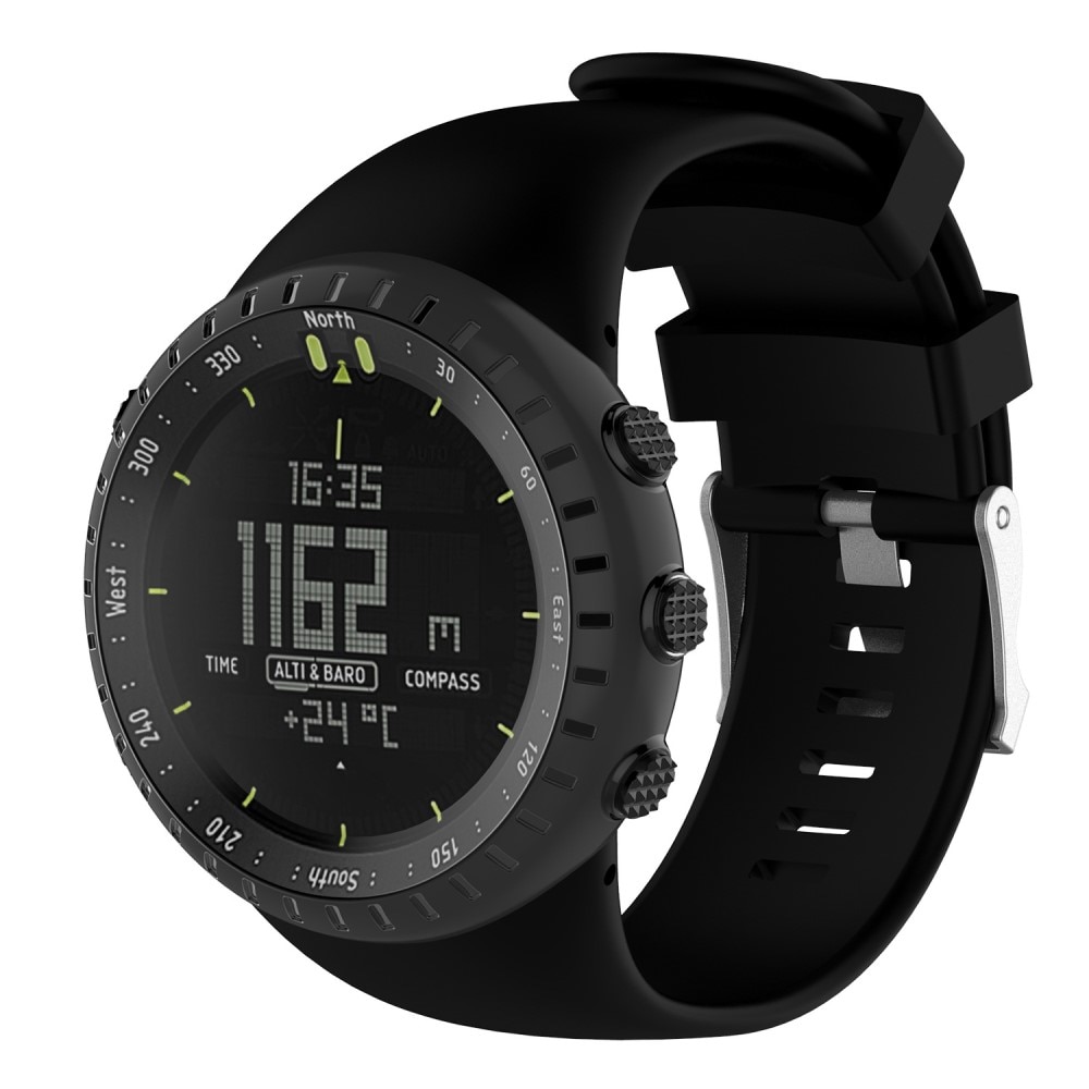 Bracelet en silicone pour Suunto Core, Noir