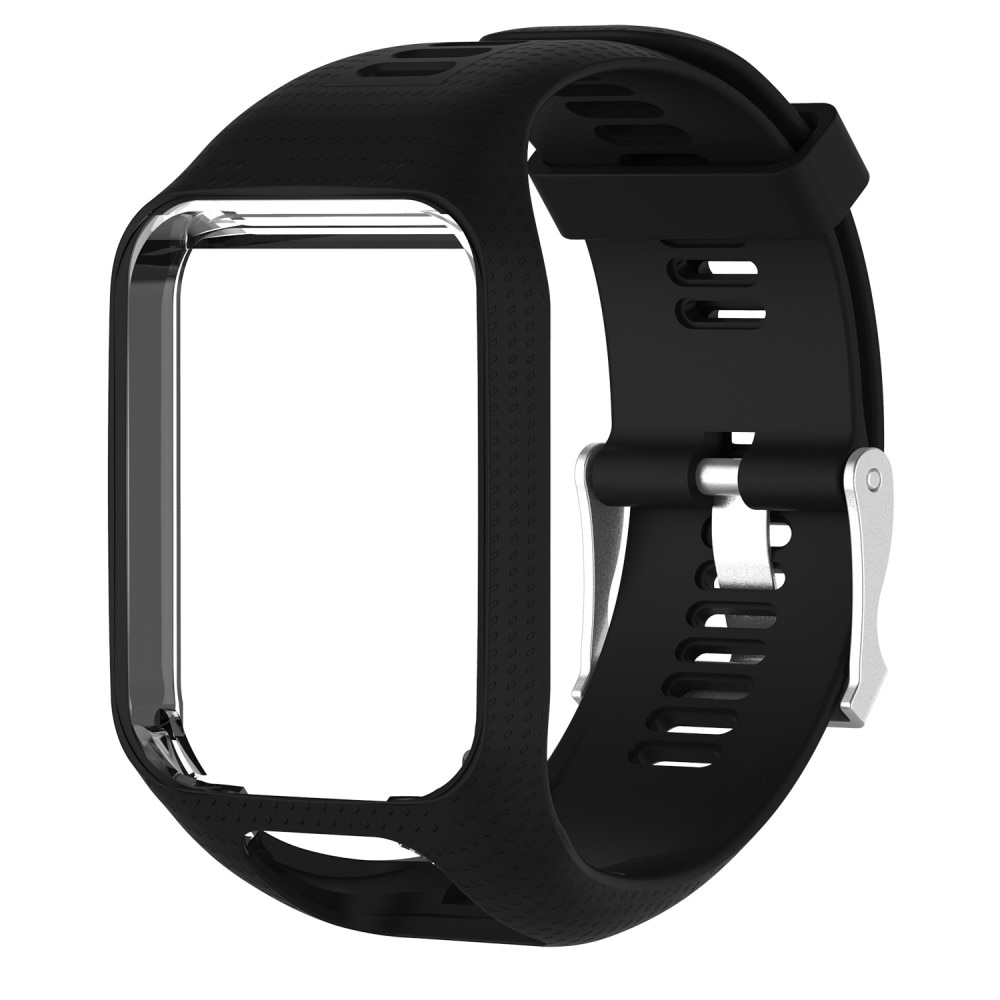 Bracelet en silicone pour TomTom Runner 3, noir