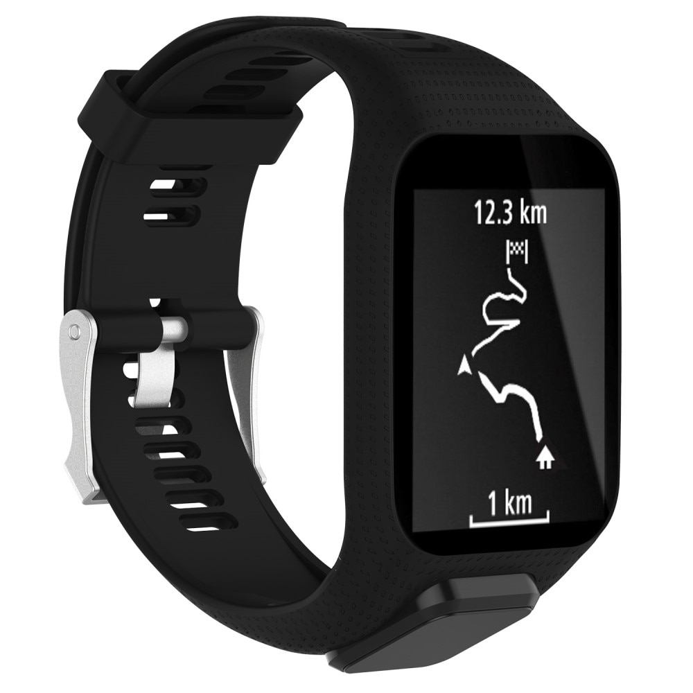 Bracelet en silicone pour  TomTom Runner 3, Noir
