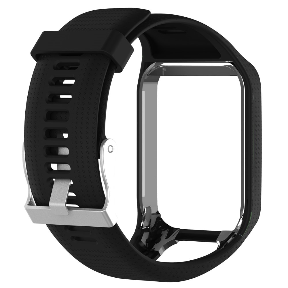 Bracelet en silicone pour  TomTom Runner 3, Noir