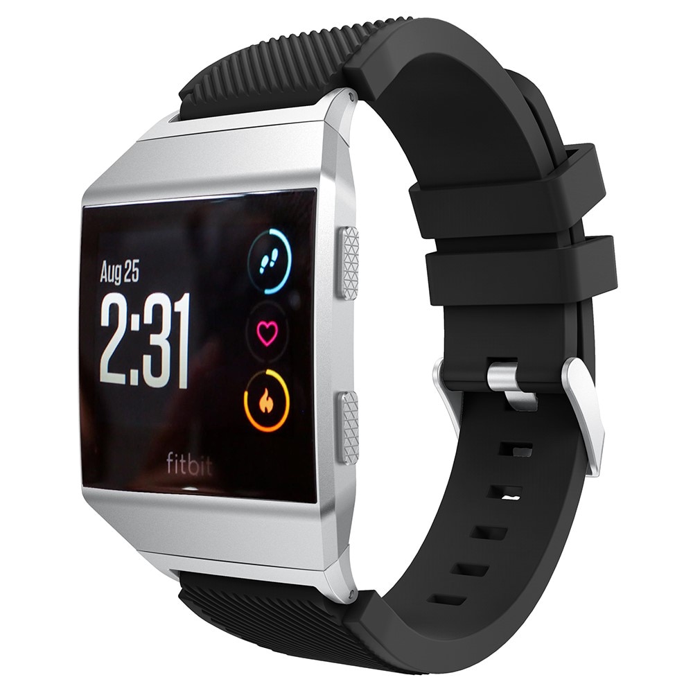 Bracelet en silicone pour Fitbit Ionic, Noir