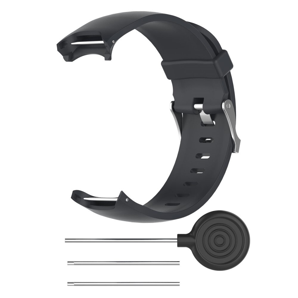 Bracelet en silicone pour Garmin Approach S3, noir