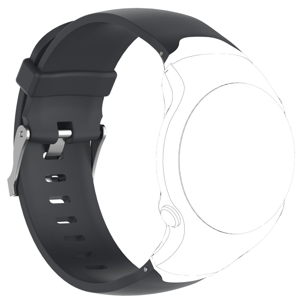 Bracelet en silicone pour Garmin Approach S3, noir