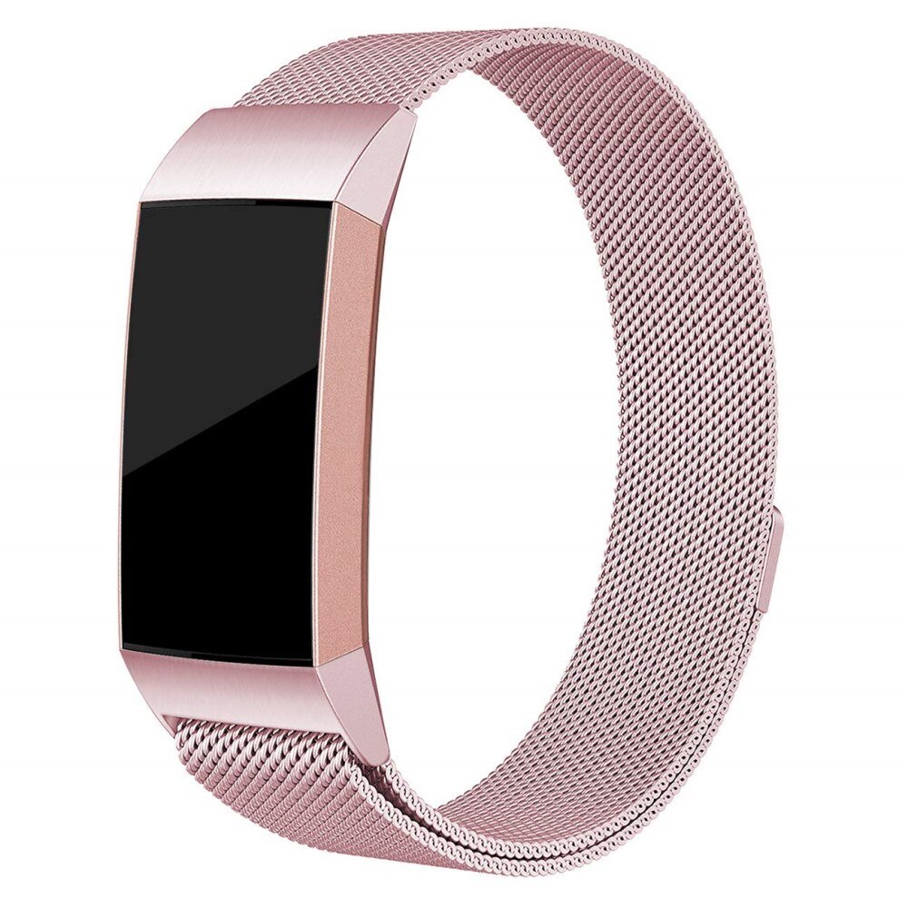 Bracelet milanais pour Fitbit Charge 3/4, rose doré