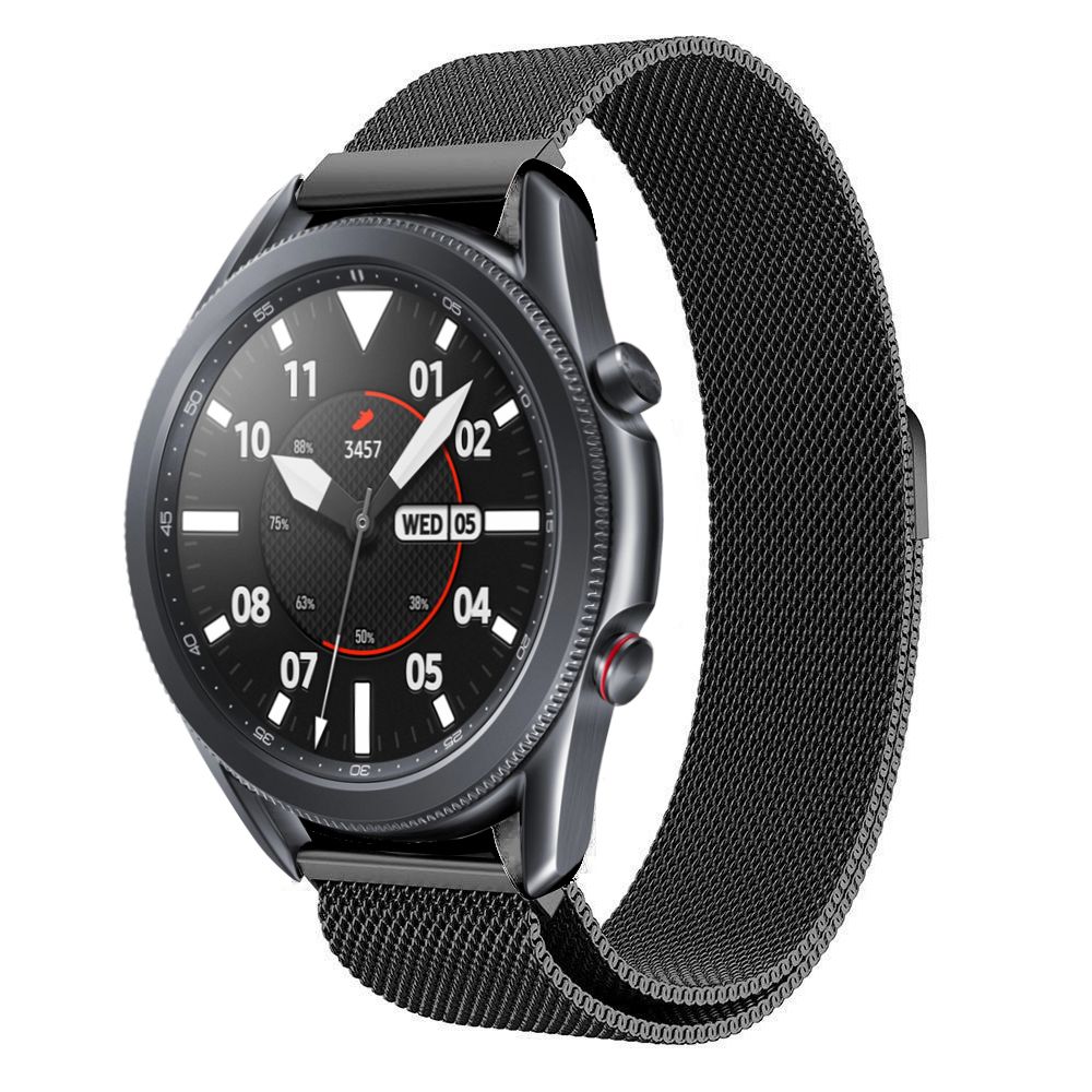 Bracelet milanais pour Samsung Galaxy Watch 4 44mm, Noir