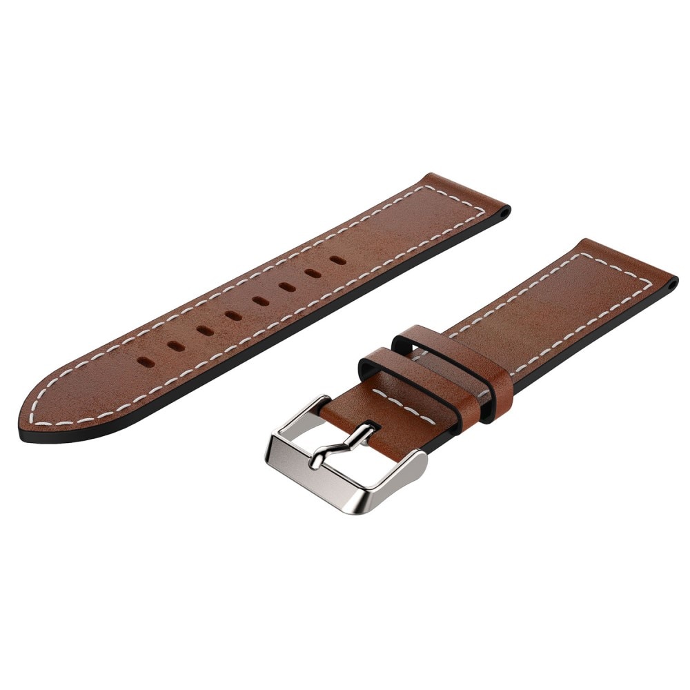 Bracelet en cuir Withings ScanWatch 2 42mm, cognac/argent