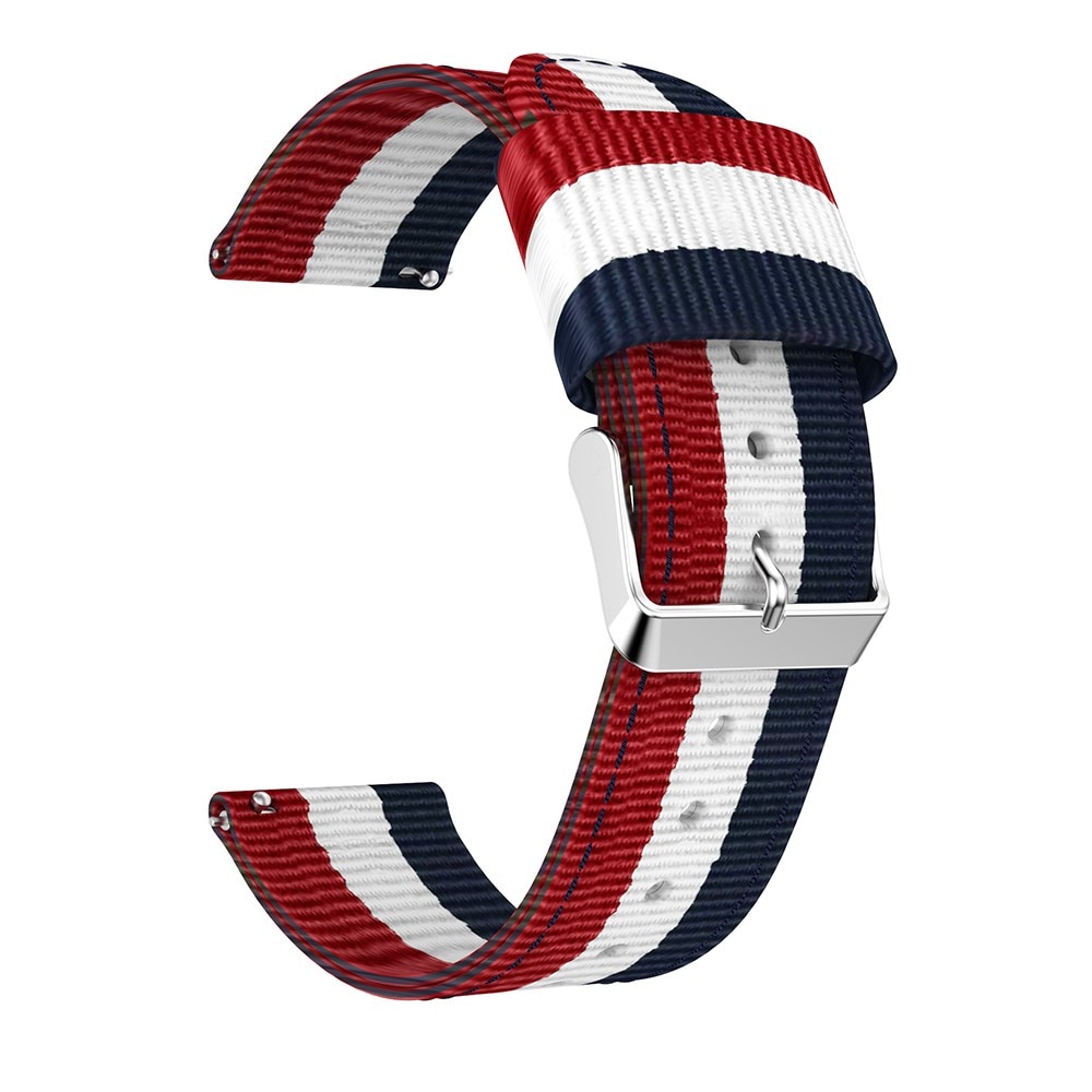 Bracelet en nylon Coros Pace 3, bleu/blanc/rouge